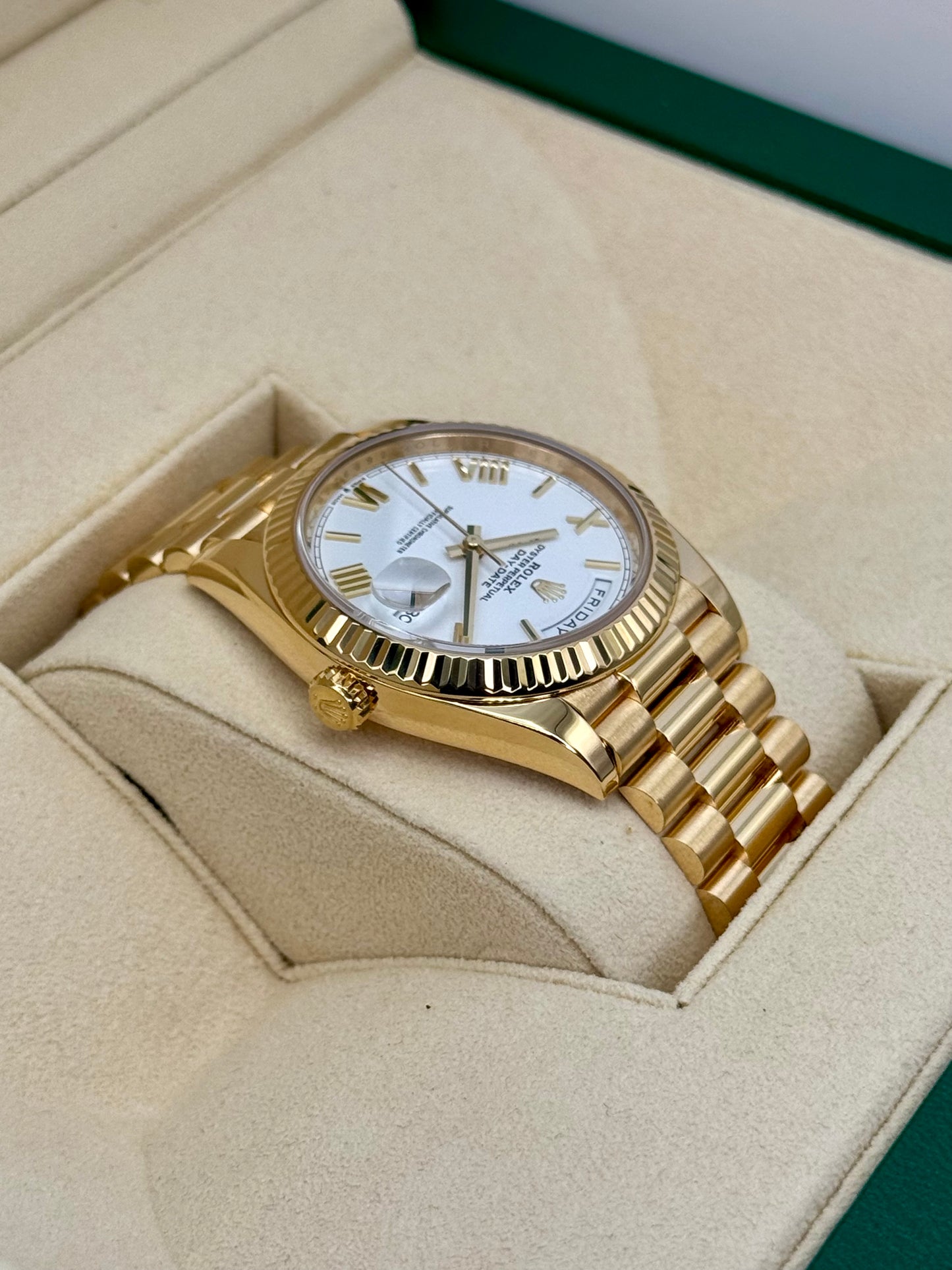 2022 Rolex Day-Date 40mm 228238 Presidential White Dial - MyWatchLLC