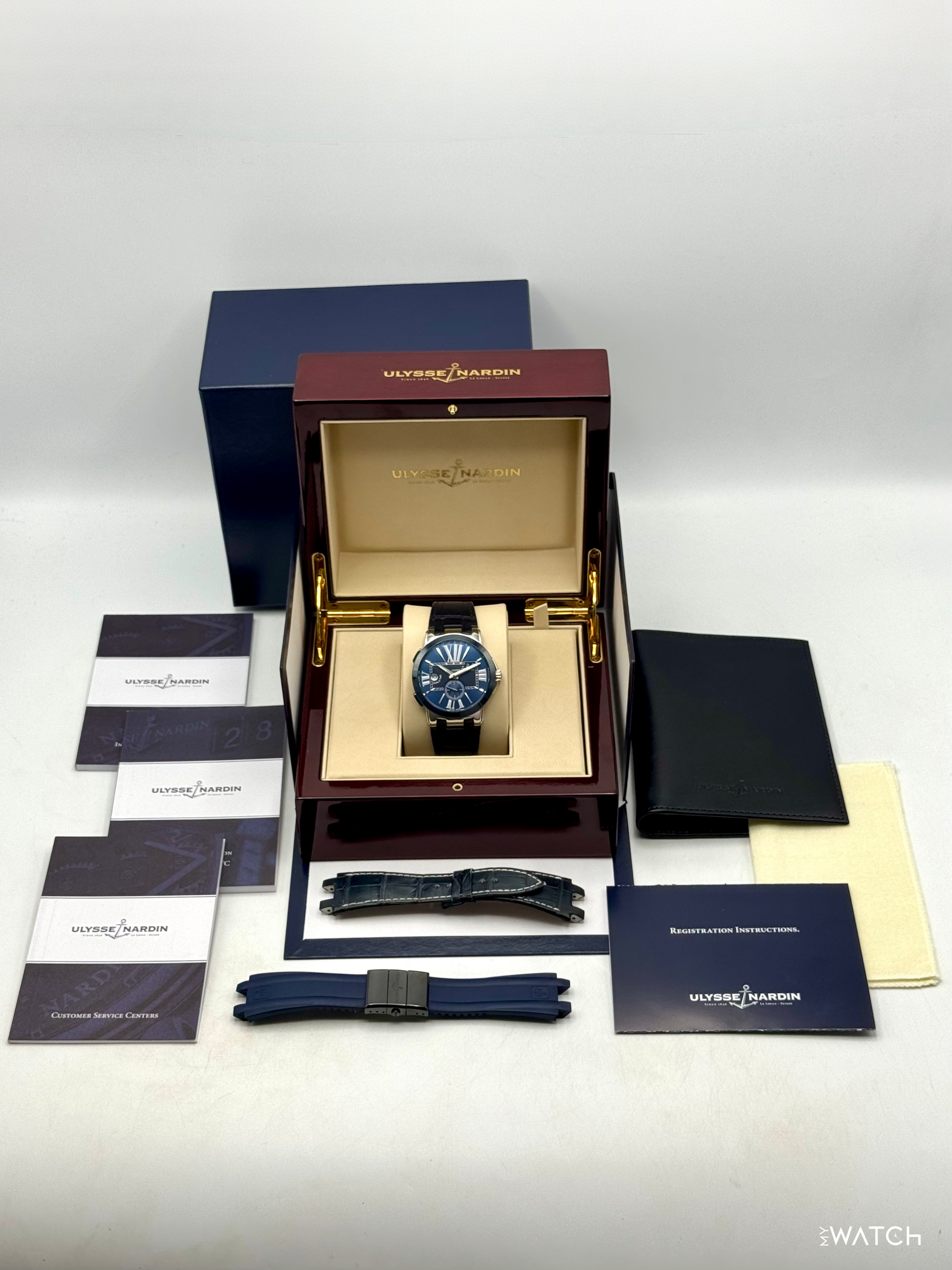 2013 Ulysse Nardin Executive Dual Time 43mm 243-00 Stainless Steel Blue Dial - MyWatchLLC