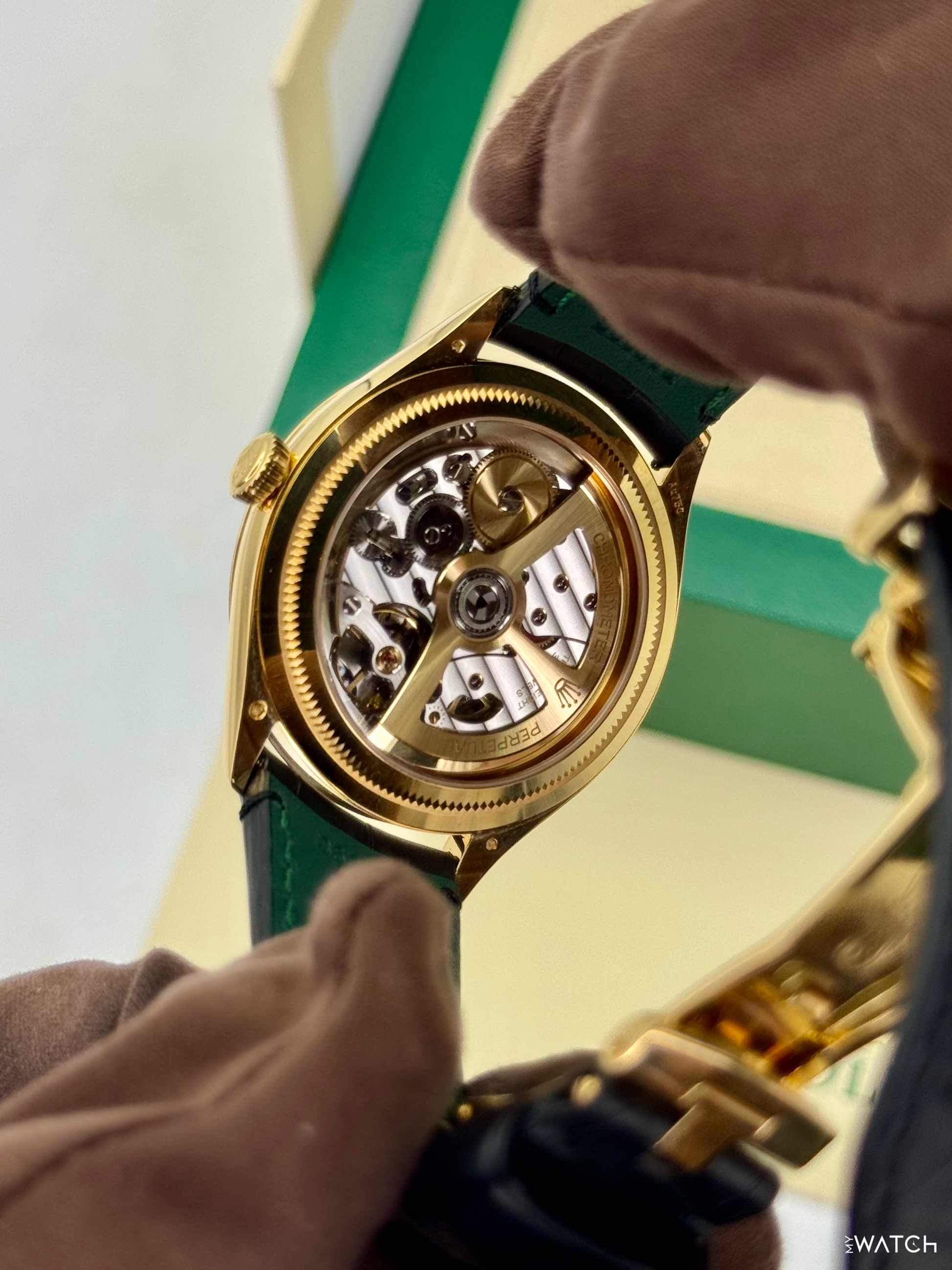 2022 Rolex 1908 39mm 52508 Yellow Gold Black Dial - MyWatchLLC