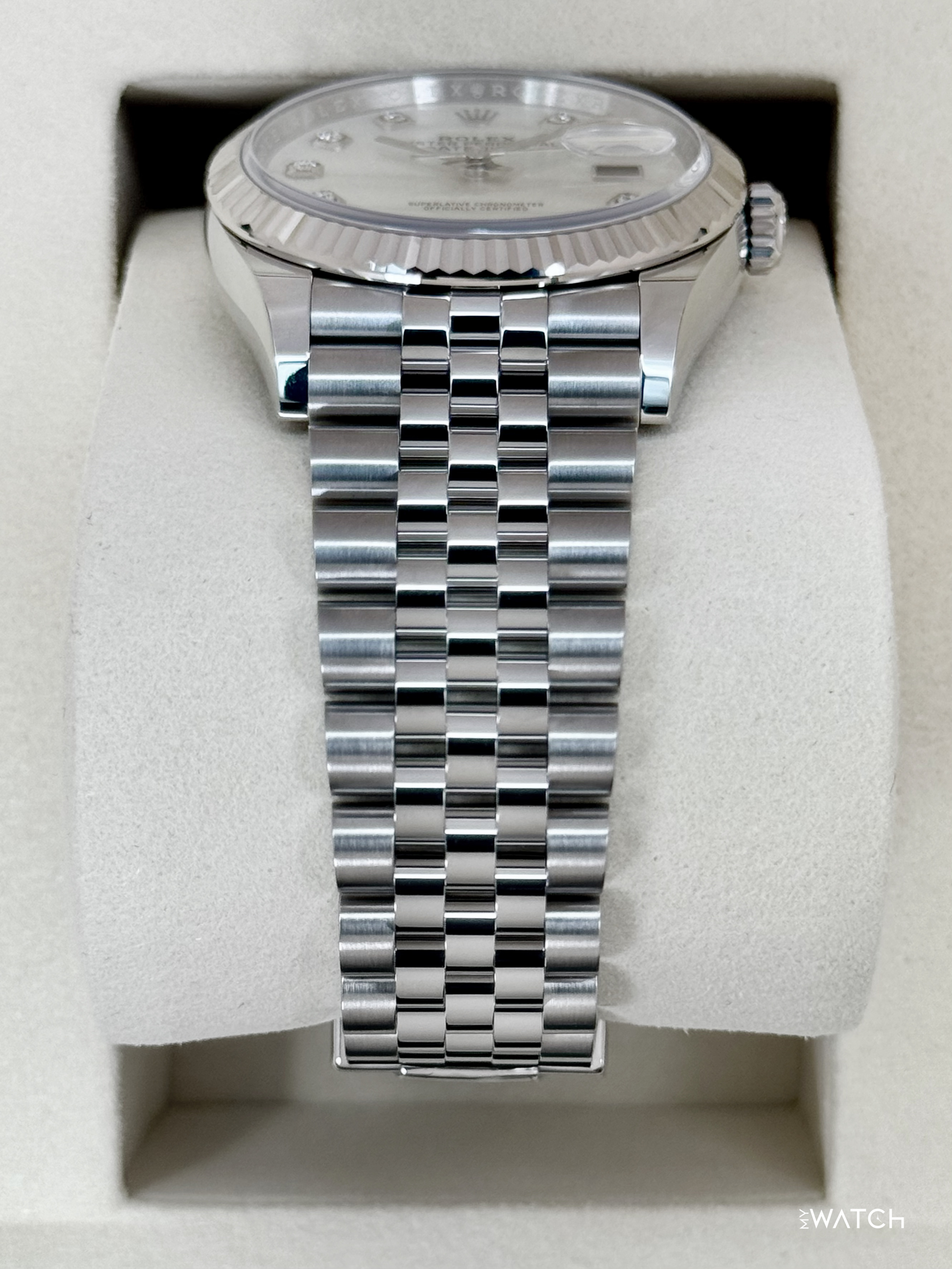 NEW 2026 Rolex Datejust 36mm 126234 Stainless Steel MOP Diamond Dial (STICKERED) - MyWatchLLC
