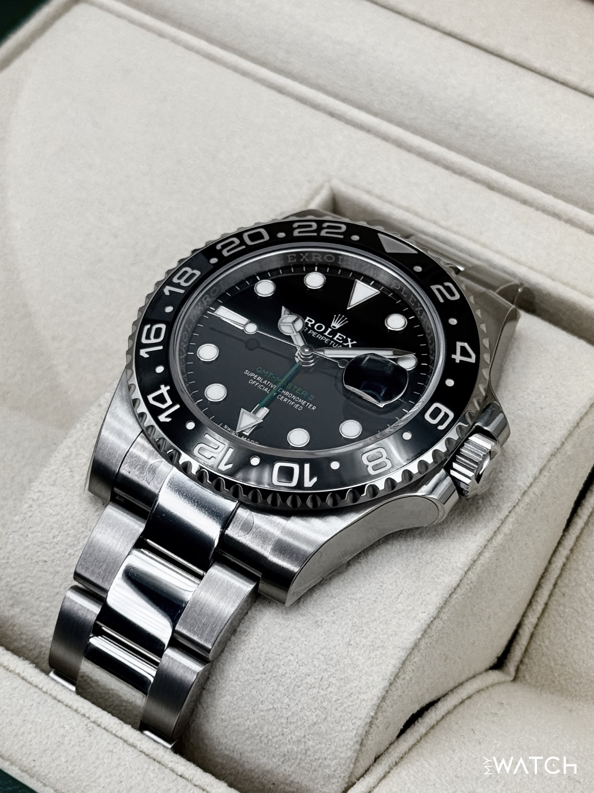 NEW OLD STOCK 2019 Rolex GMT-Master II 40mm 116710LN Stainless Steel Black Dial (STICKERED) - MyWatchLLC