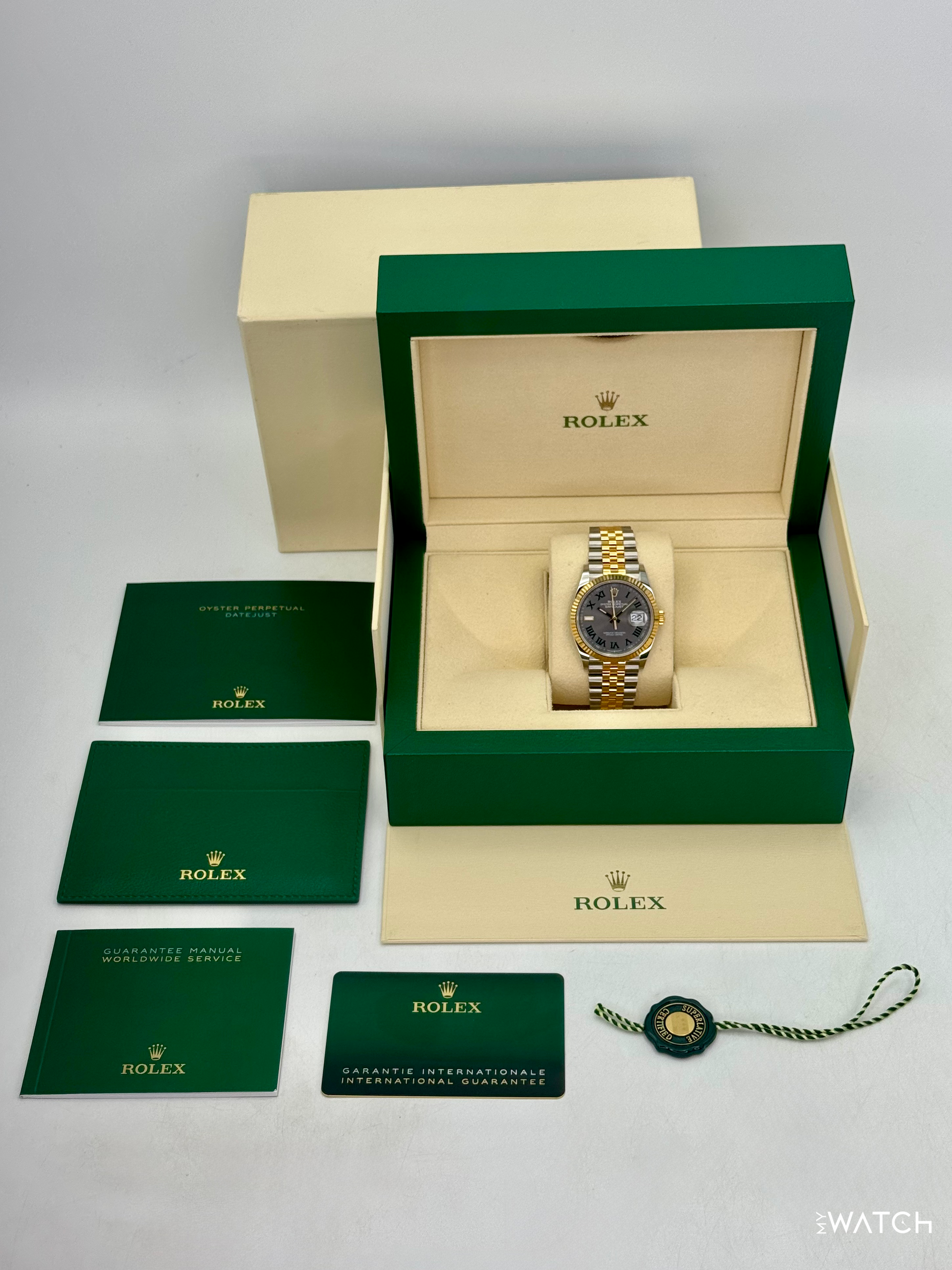 2025 Rolex Datejust 36mm 126233 Two-Tone Jubilee Wimbledon Dial - MyWatchLLC