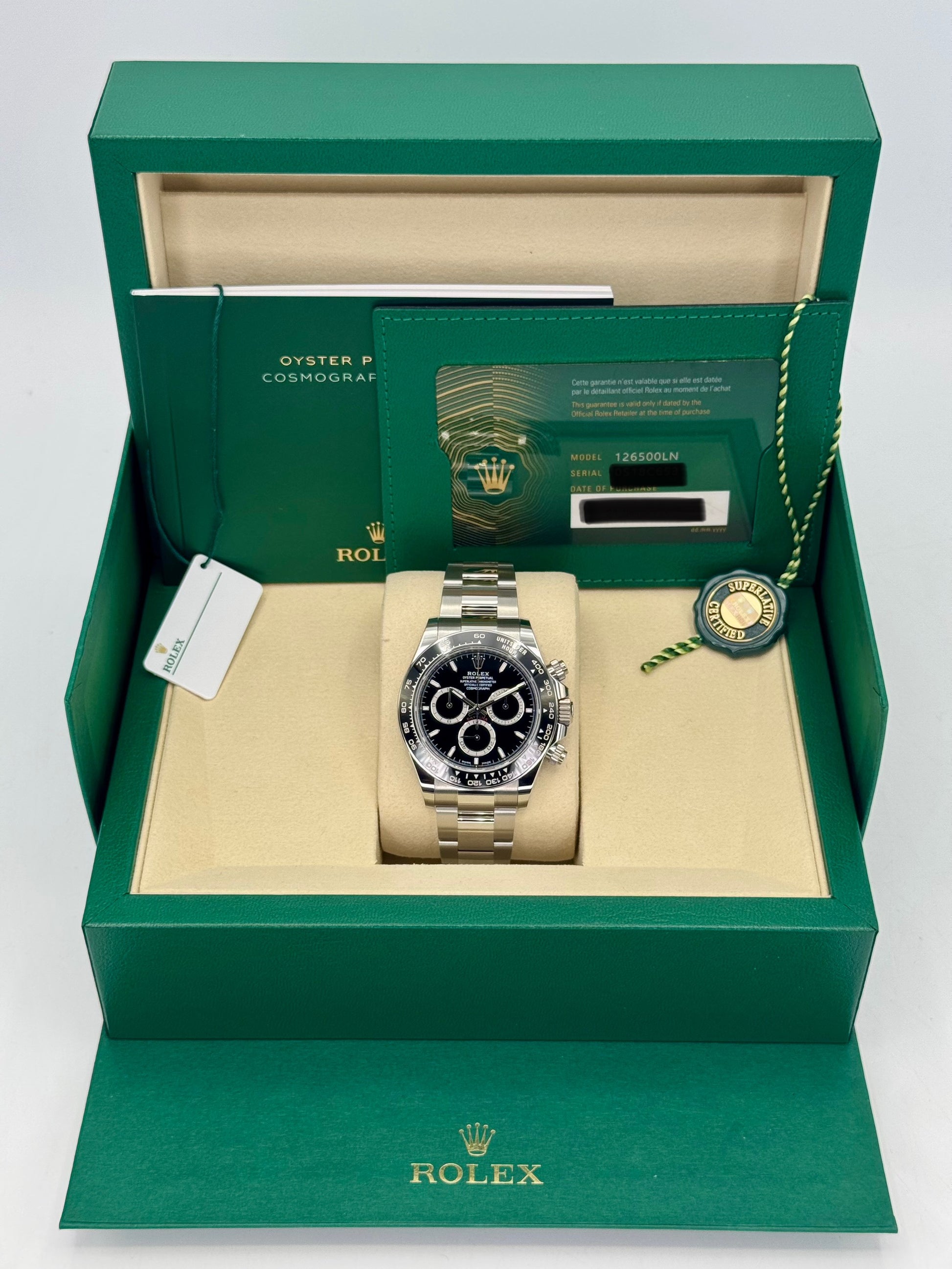 NEW 2025 Rolex Daytona 40mm 126500LN Stainless Steel Black Dial - MyWatchLLC