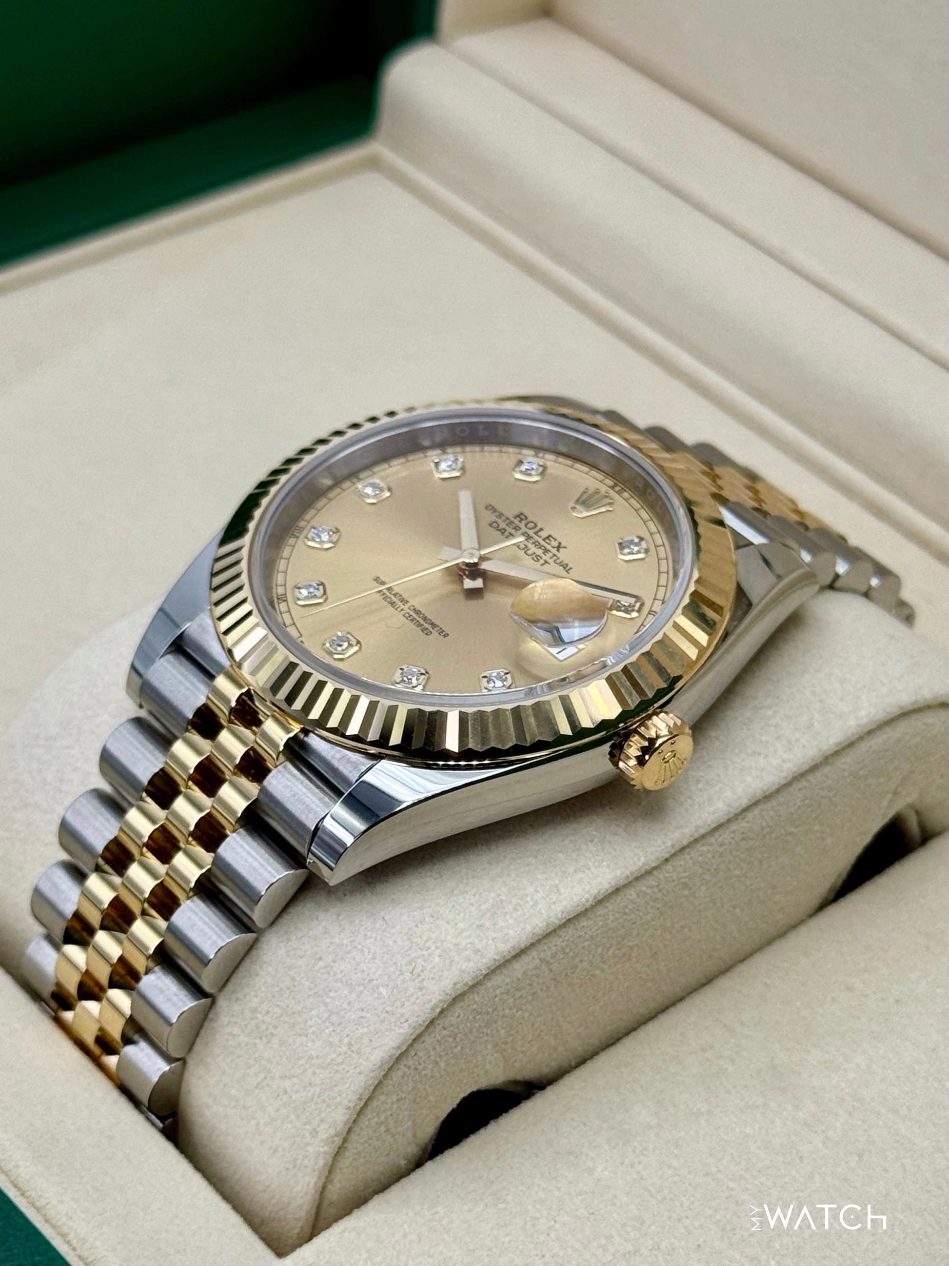 NEW 2025 Rolex Datejust 41mm 126333 Jubilee Champagne Diamond Dial - MyWatchLLC