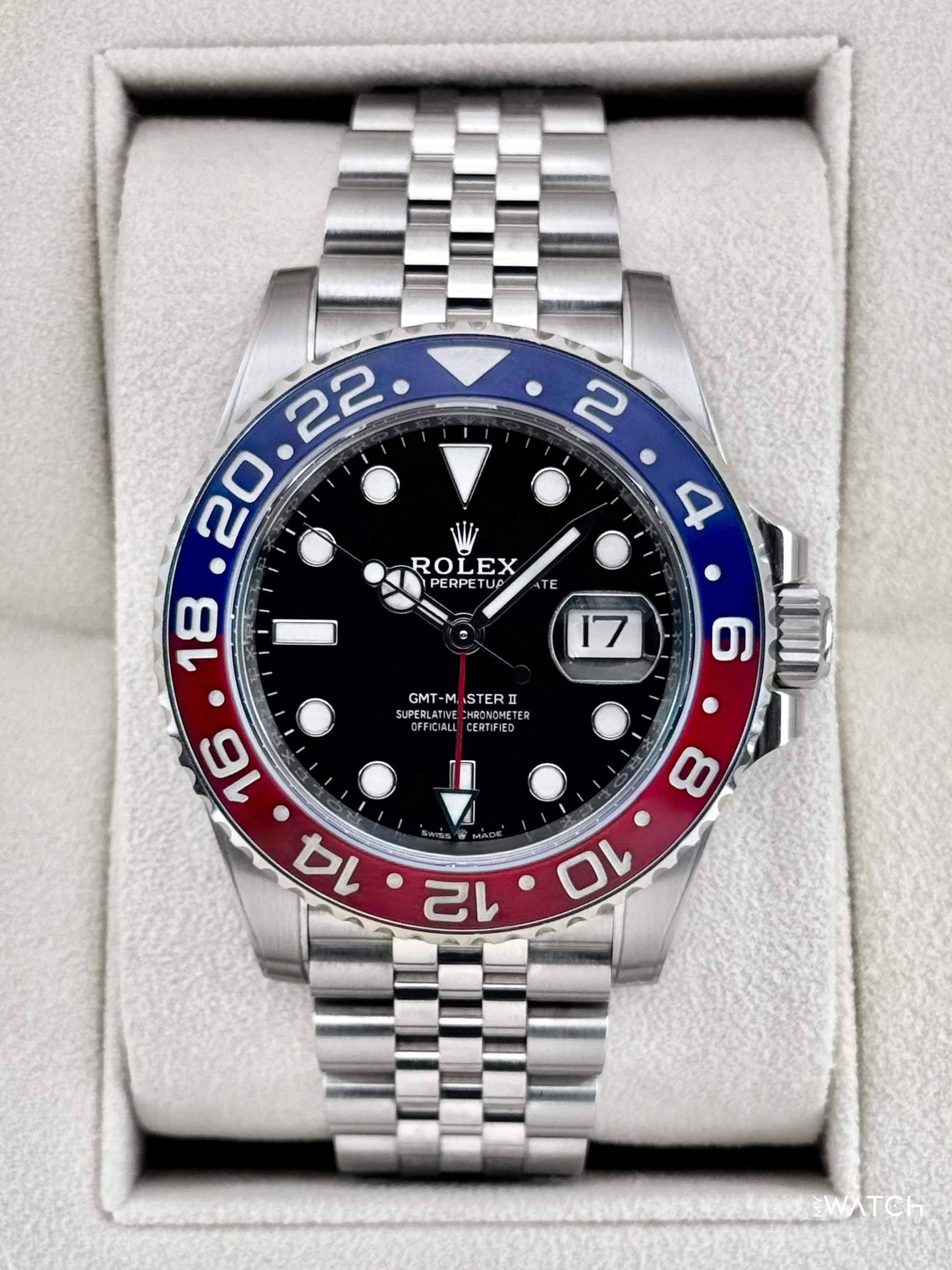 2020 Rolex GMT-Master II "Pepsi" 40mm 126710BLRO Jubilee (STICKERED) - MyWatchLLC