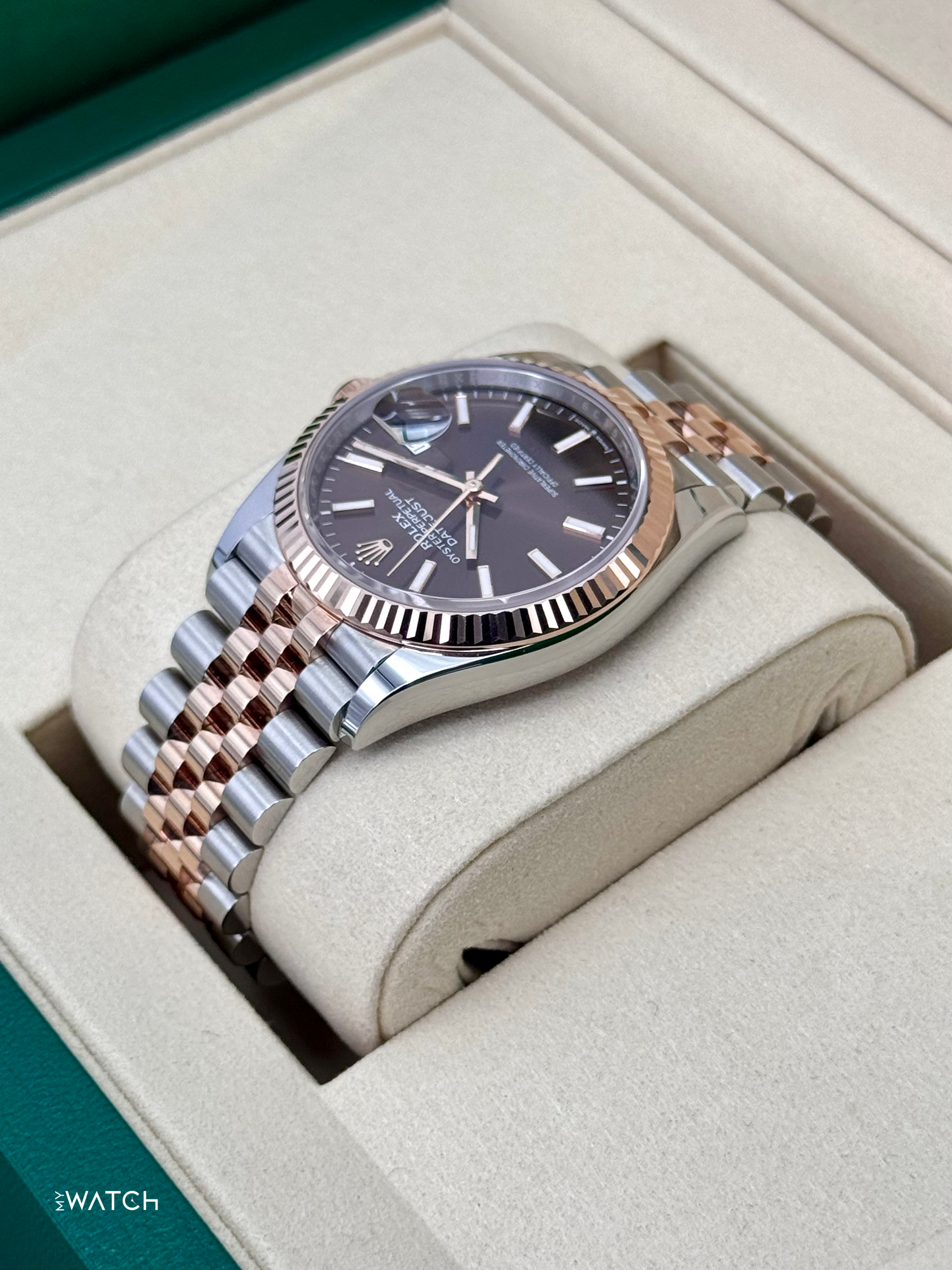 NEW 2025 Rolex Datejust 36mm 126231 Two-Tone Jubilee Chocolate Dial - MyWatchLLC