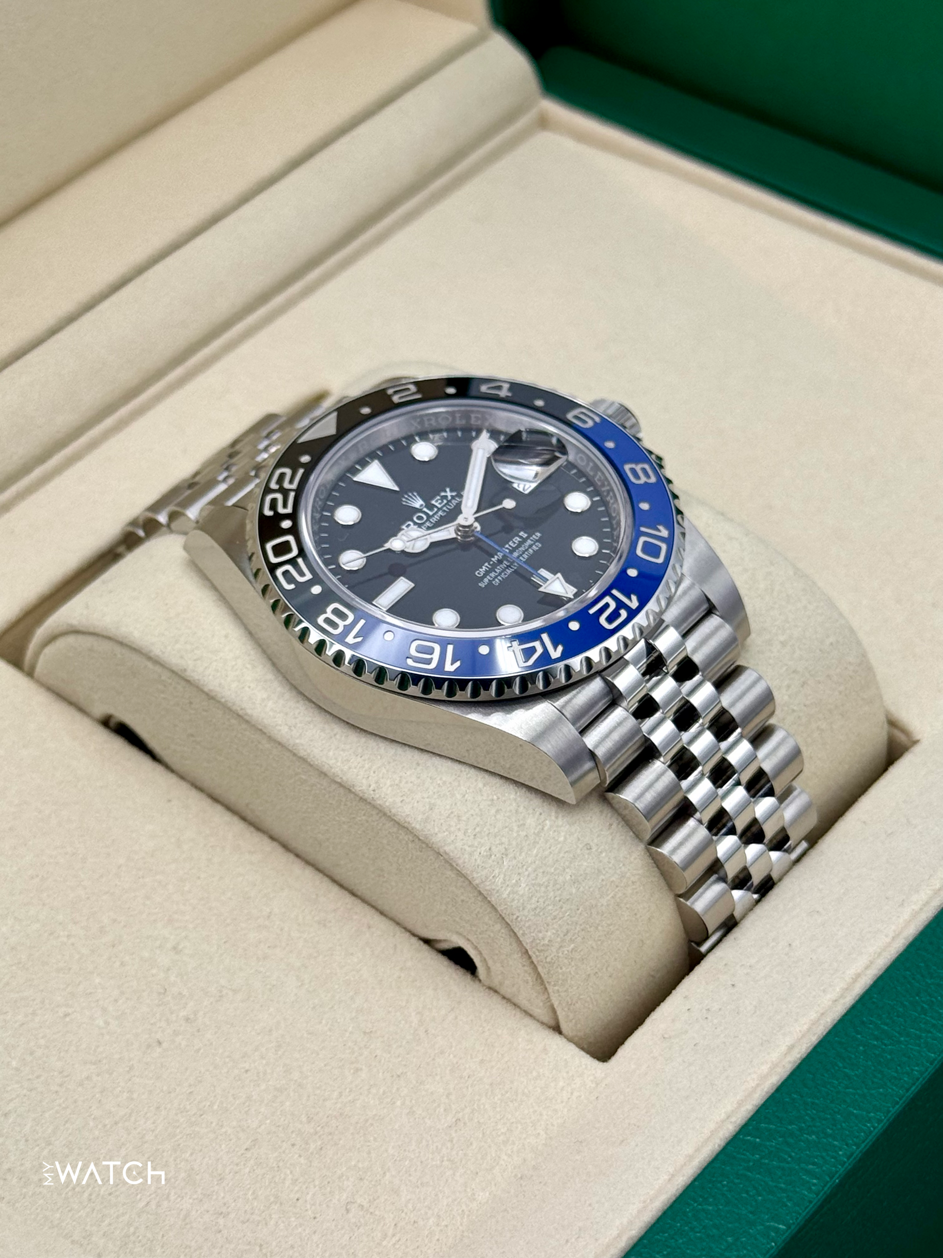 NEW 2025 Rolex GMT-Master II "Batgirl" 40mm 126710BLNR Jubilee (STICKERED) - MyWatchLLC
