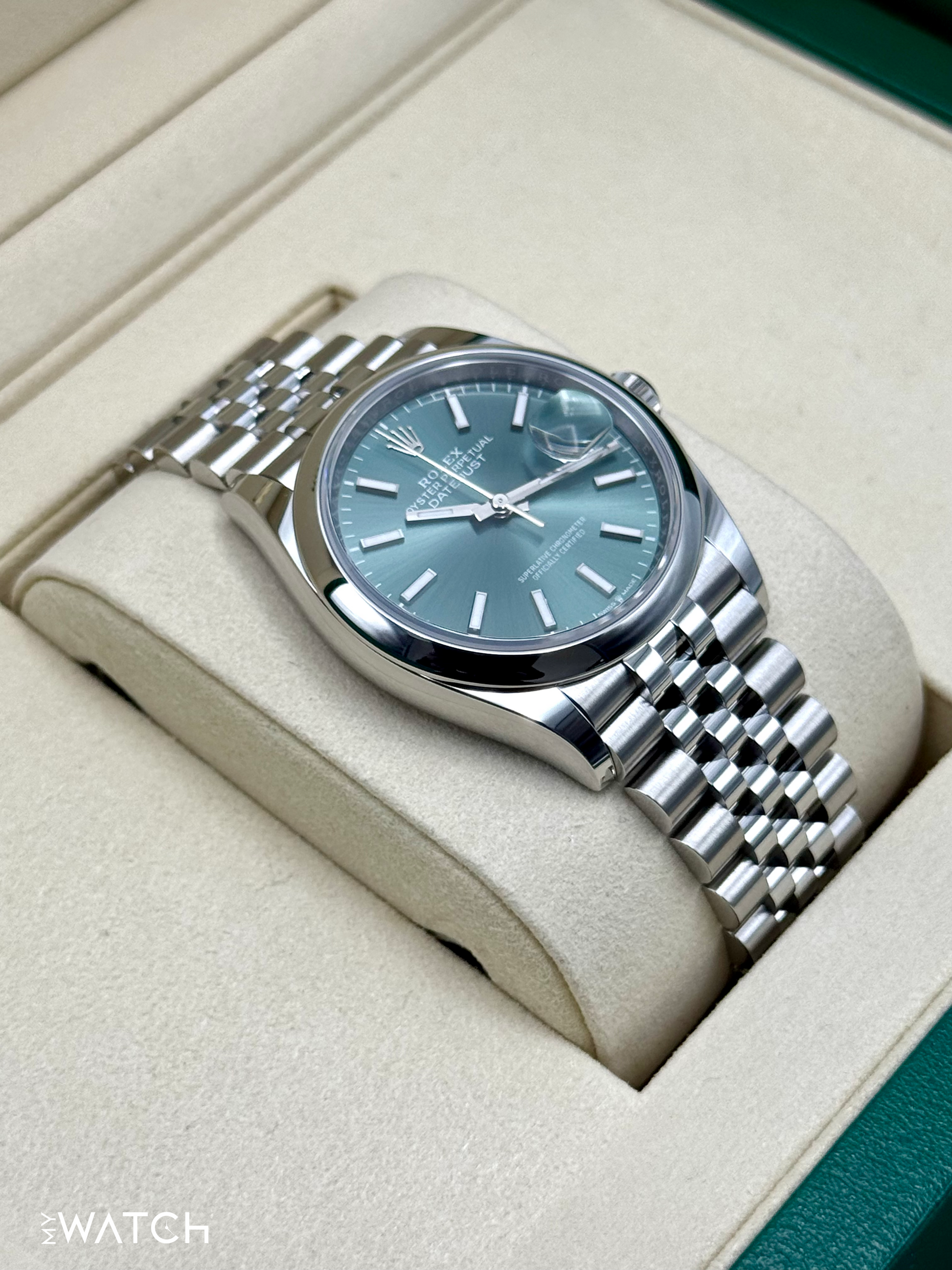 NEW 2025 Rolex Datejust 36mm 126200 Stainless Steel Jubilee Green Dial - MyWatchLLC
