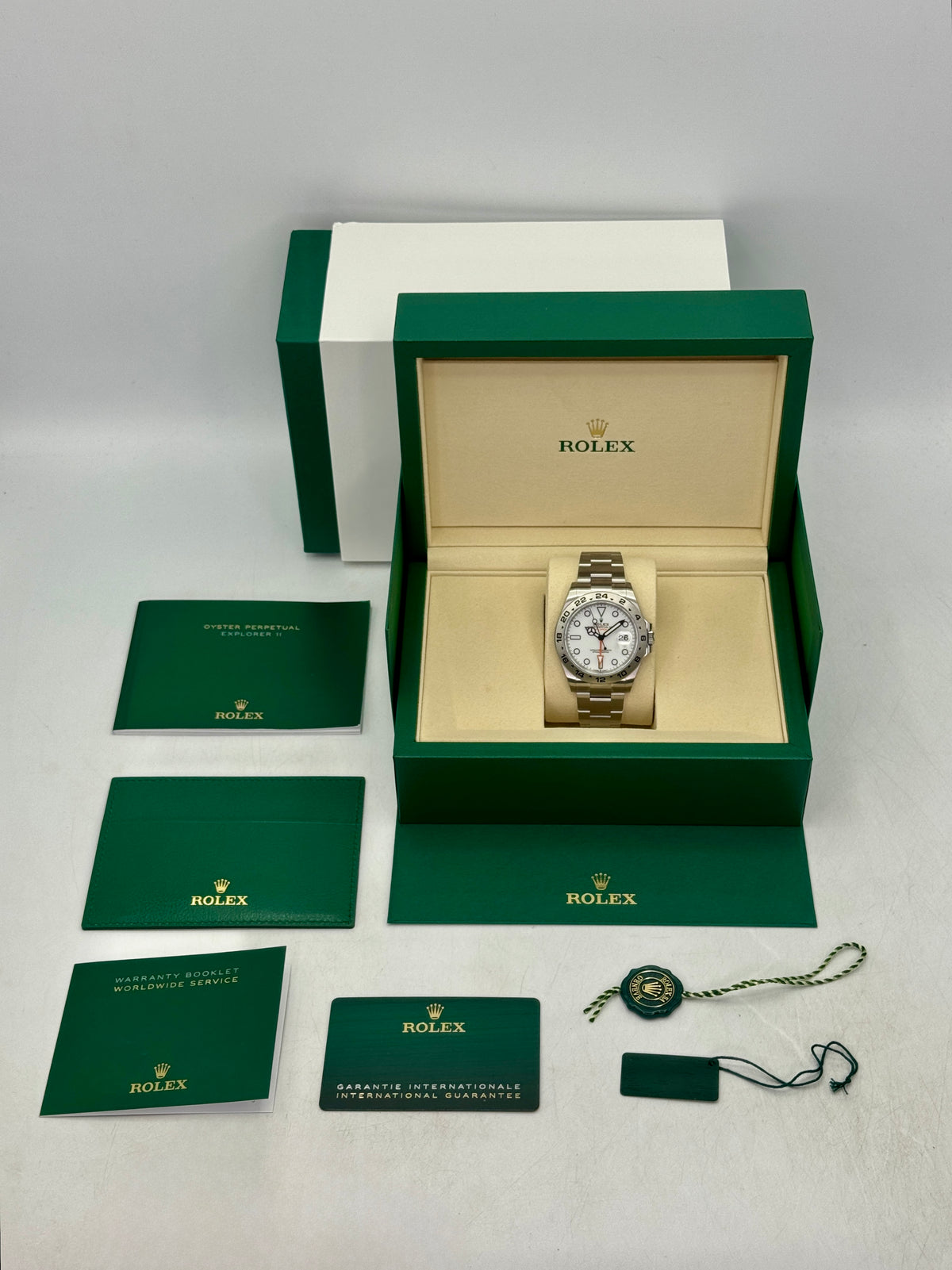 NEW 2026 Rolex Explorer II 42mm 226570 Stainless Steel Polar White Dial (NEW CARD AND STICKERED)