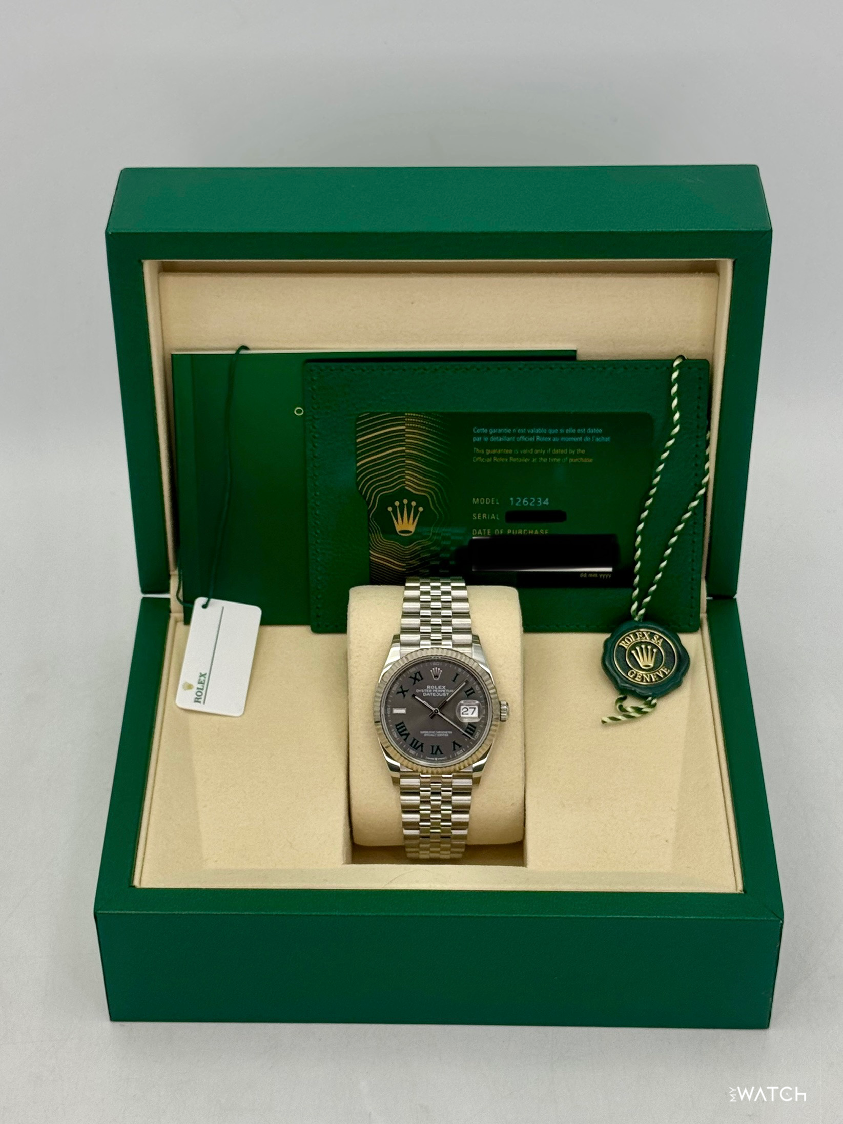 2025 Rolex Datejust 36mm 126234 Jubilee Wimbledon Dial - MyWatchLLC