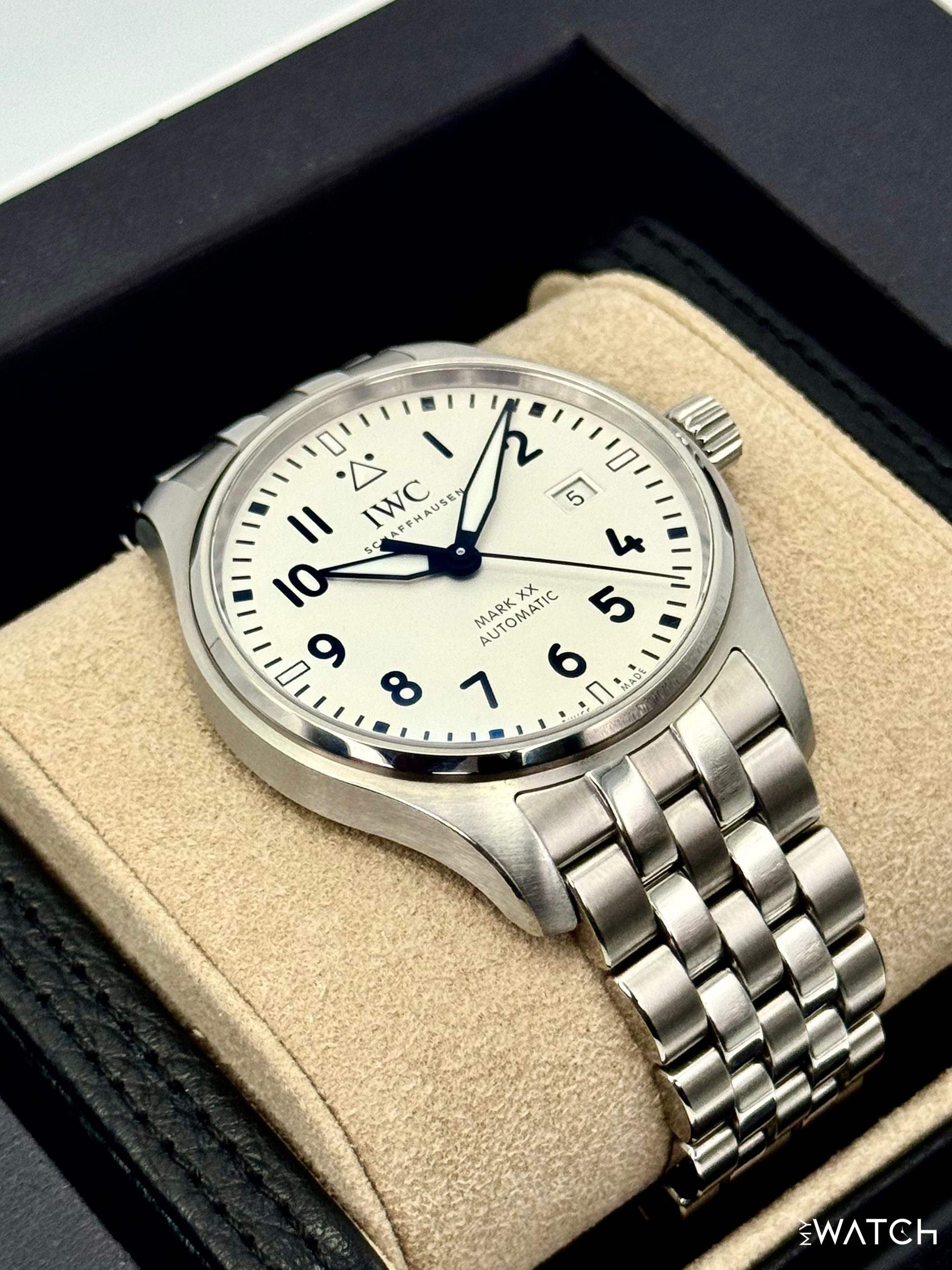 2025 IWC Pilot's Watch Mark XX 40mm IW328208 Stainless Steel White Dial - MyWatchLLC