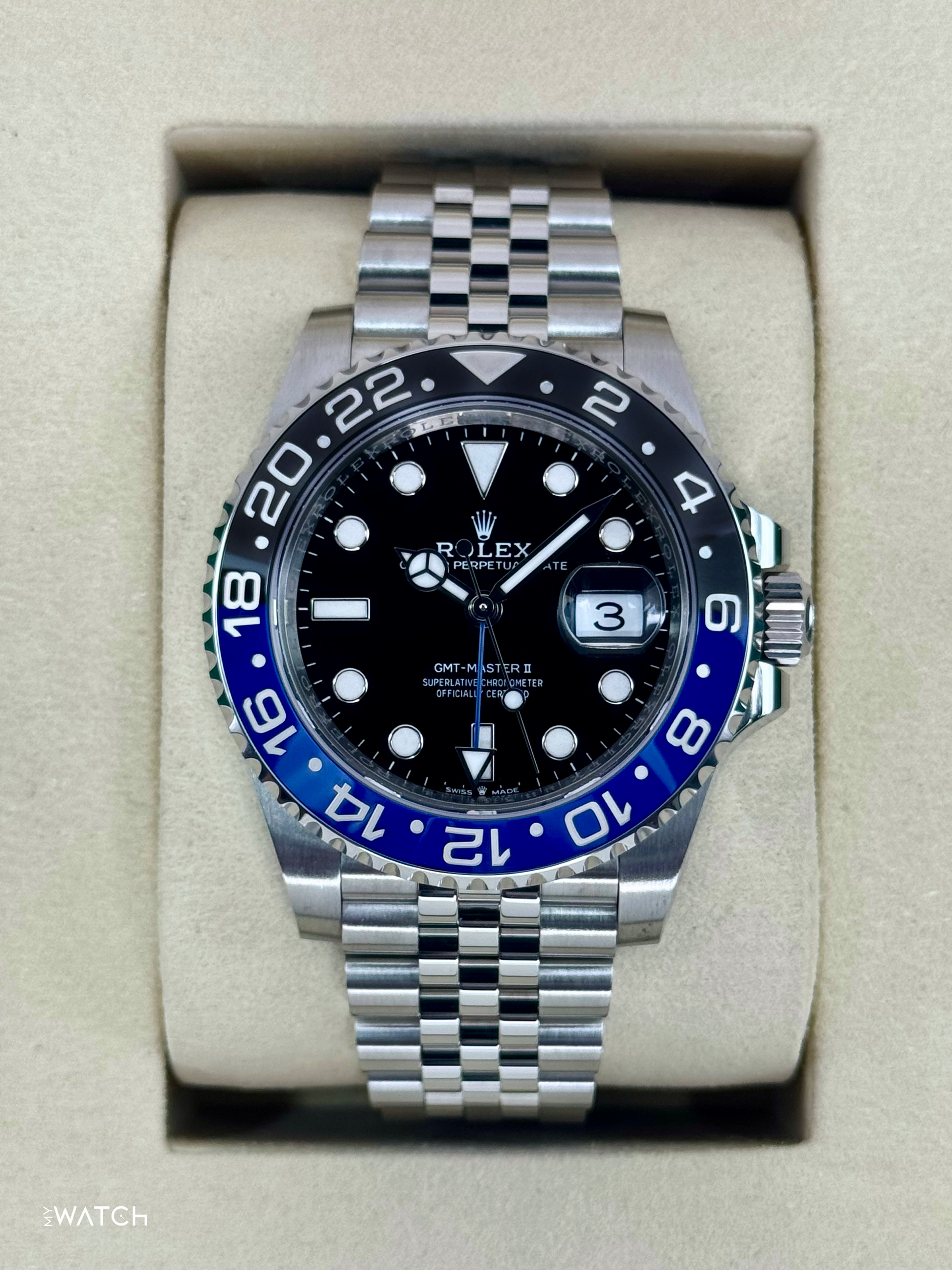 2025 Rolex GMT-Master II "Batgirl" 40mm 126710BLNR Jubilee - MyWatchLLC