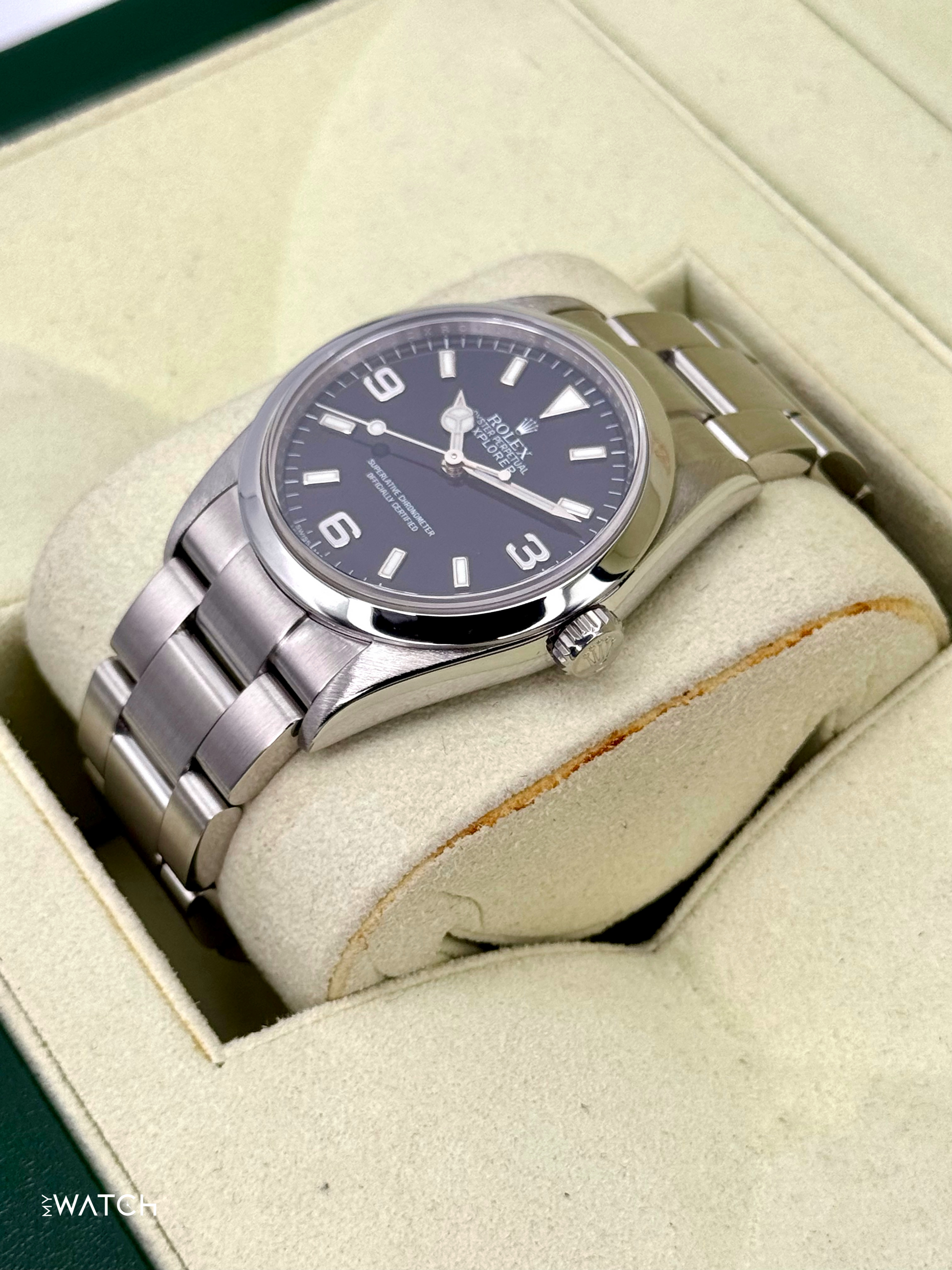 2013 Rolex Explorer 36mm 114270 Stainless Steel Black Dial - MyWatchLLC