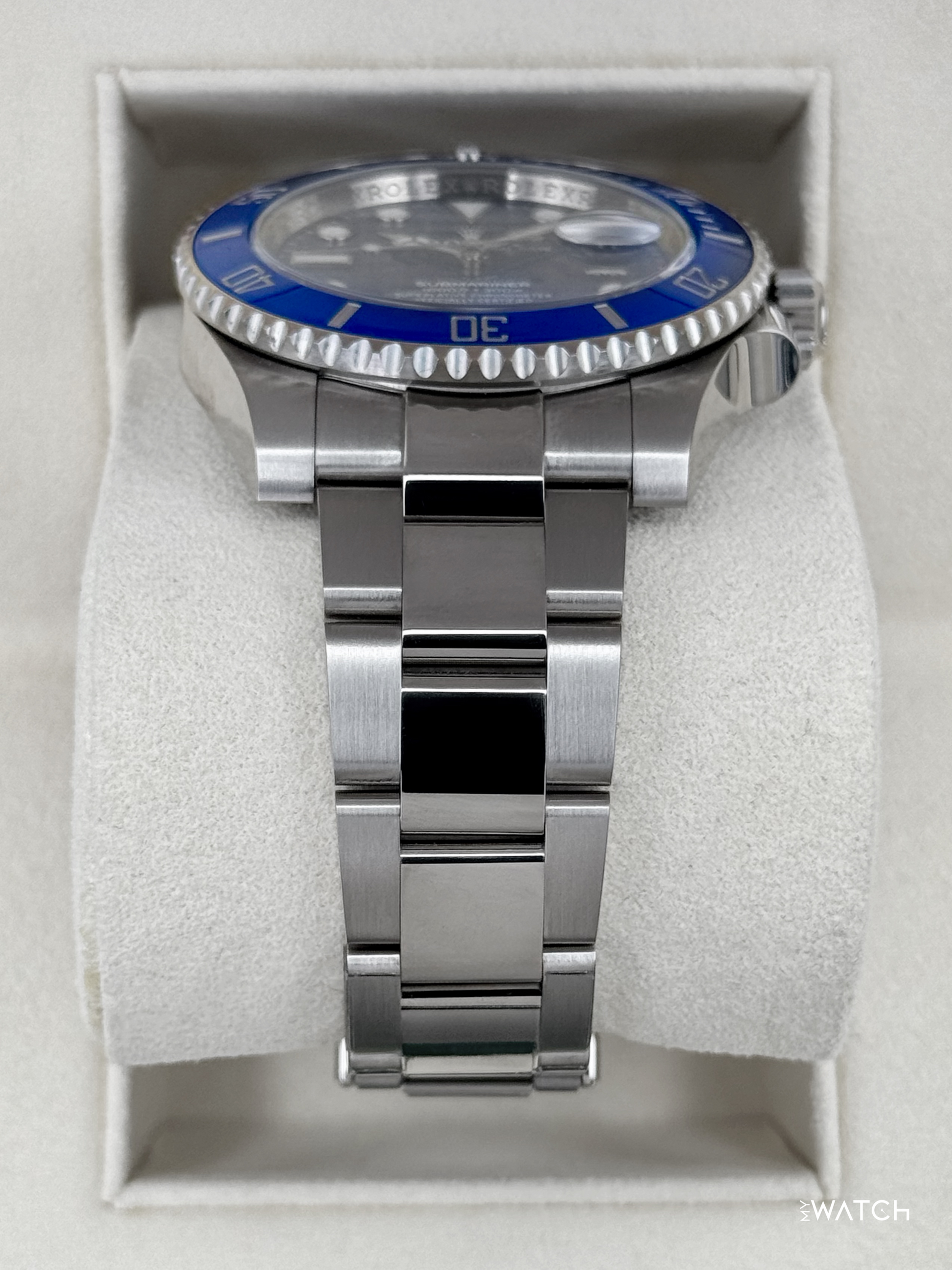 2020 Rolex Submariner "Smurf" 40mm 116619LB White Gold Blue Dial (NFC Card) - MyWatchLLC