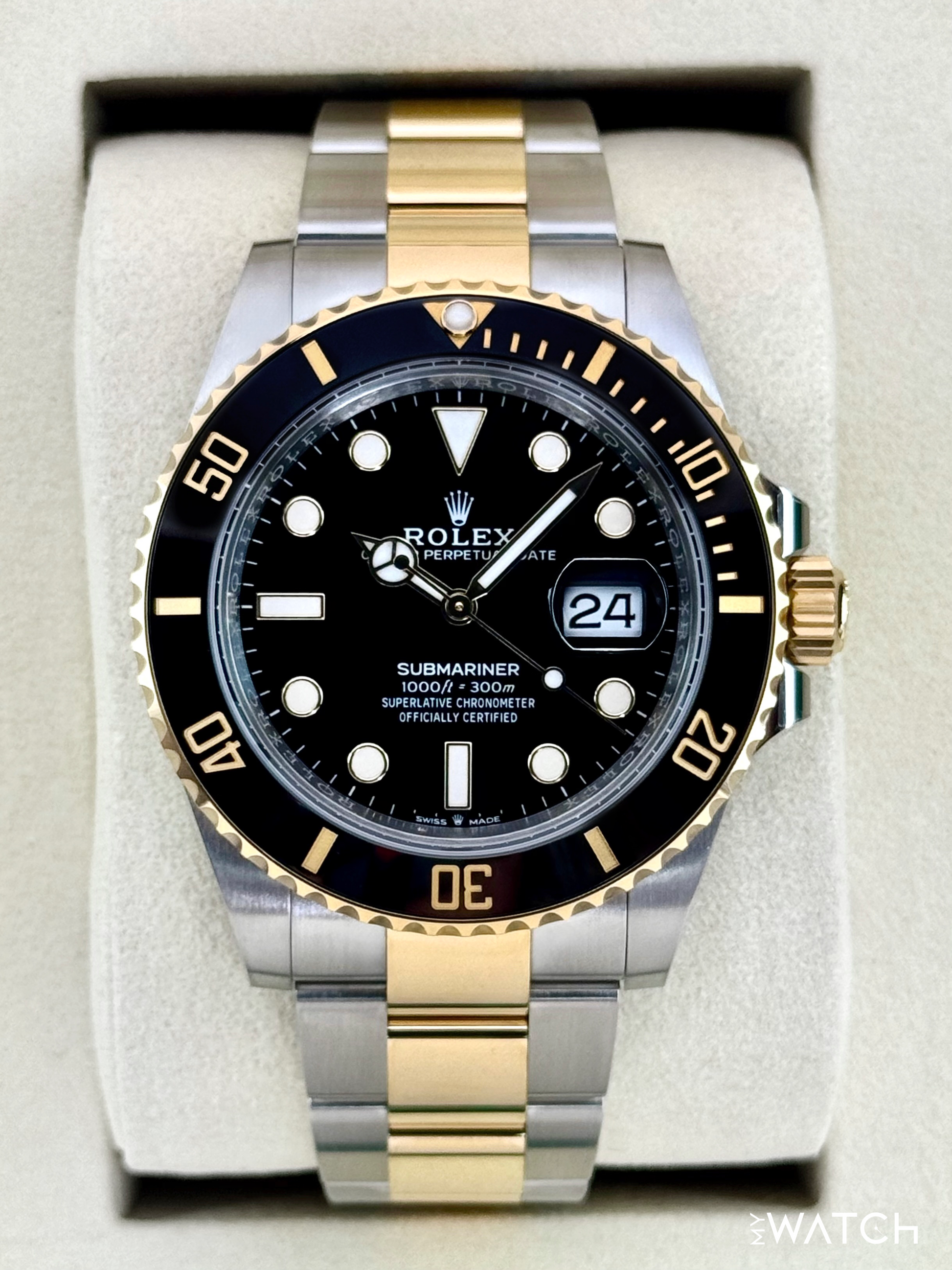 NEW 2025 Rolex Submariner 41mm 126613LN Two-Tone Black Dial - MyWatchLLC