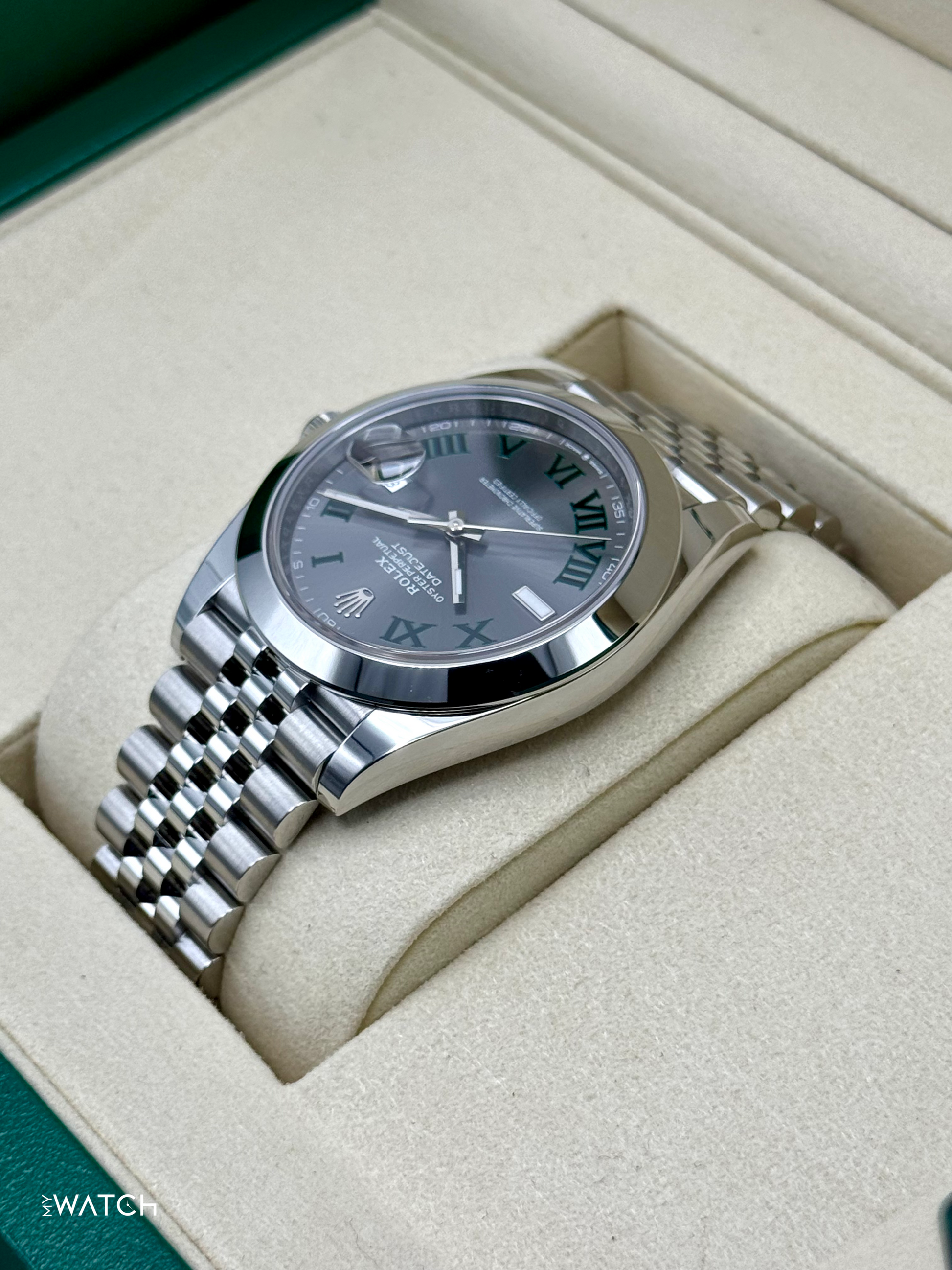 NEW 2025 Rolex Datejust 41mm 126300 Jubilee Wimbledon Dial - MyWatchLLC