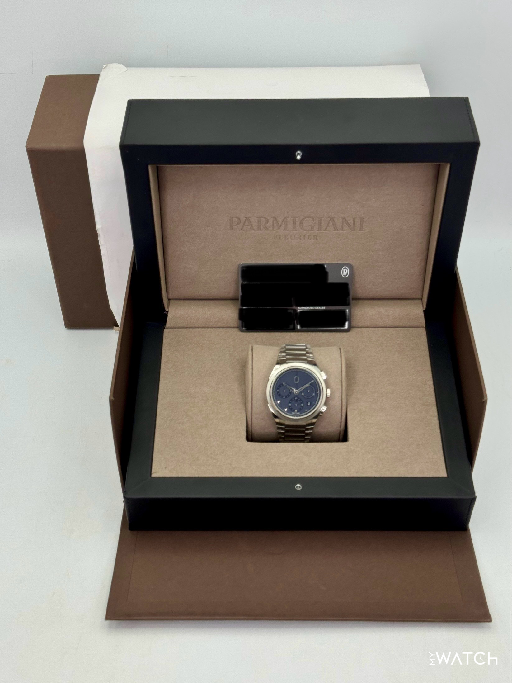 2025 Parmigiani Fleurier Tonda Pf Chronograph 42mm PFC915 Stainless Steel Blue Dial - MyWatchLLC