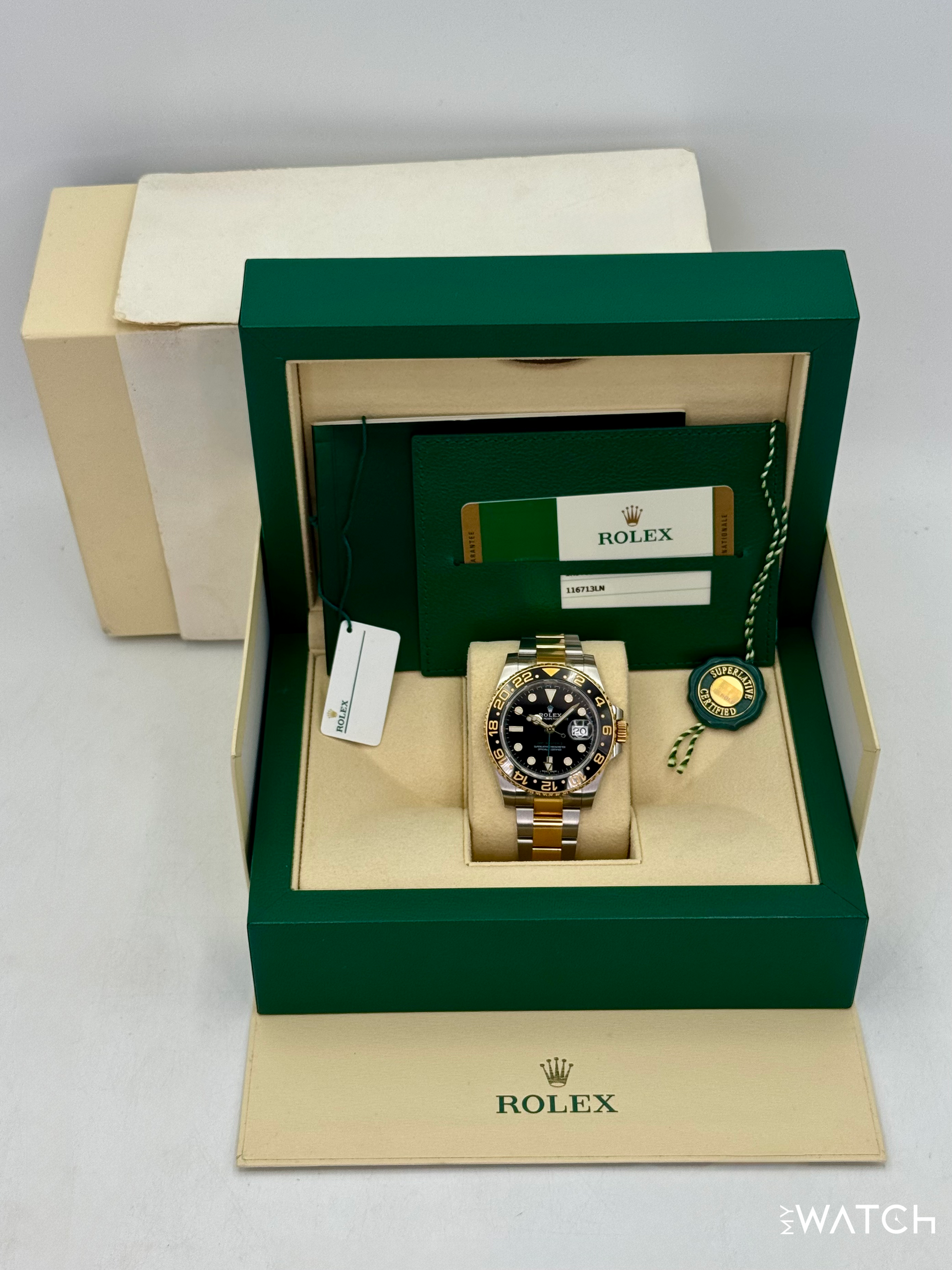 2017 Rolex GMT-Master II 40mm 116713LN Two-Tone Black Dial - MyWatchLLC