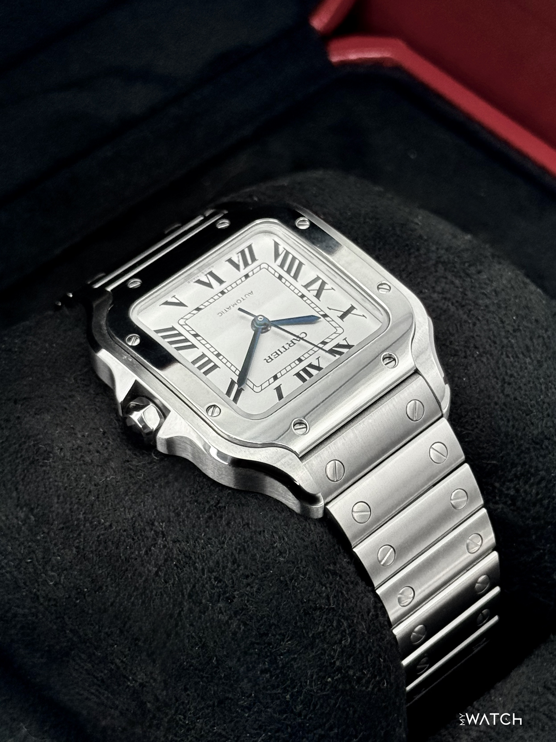 NEW 2026 Cartier Santos De Cartier 35.1mm WSSA0029 Stainless Steel White Dial - MyWatchLLC