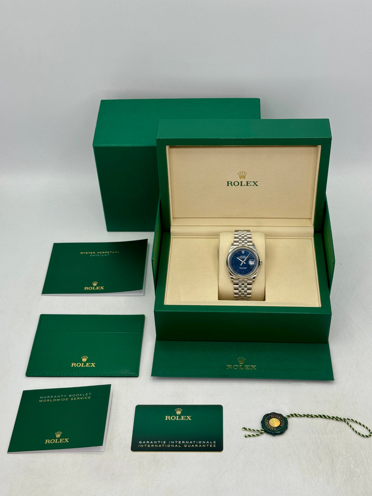 NEW 2026 Rolex Datejust 36mm 126200 Stainless Steel Jubilee Blue Roman Numeral Dial
