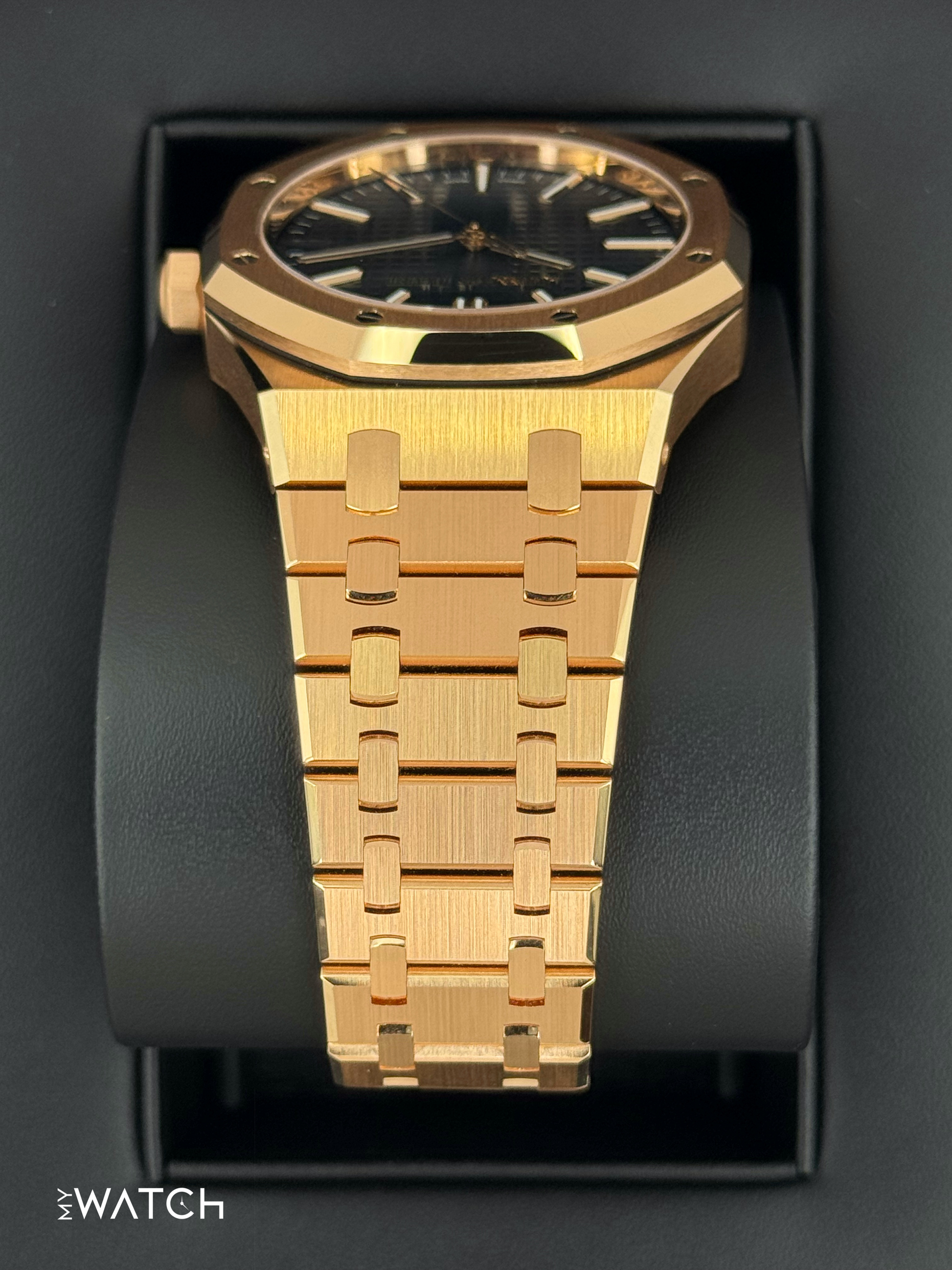 NEW 2025 Audemars Piguet Royal Oak 41mm 15510OR Rose Gold Blue Dial - MyWatchLLC