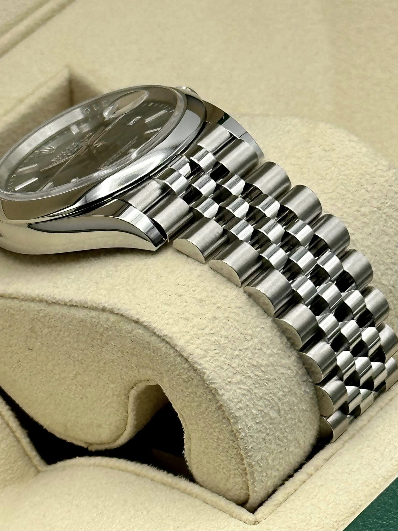 New Rolex 2023 Datejust 36mm Stainless Steel Mint Green Jubilee - MyWatchLLC