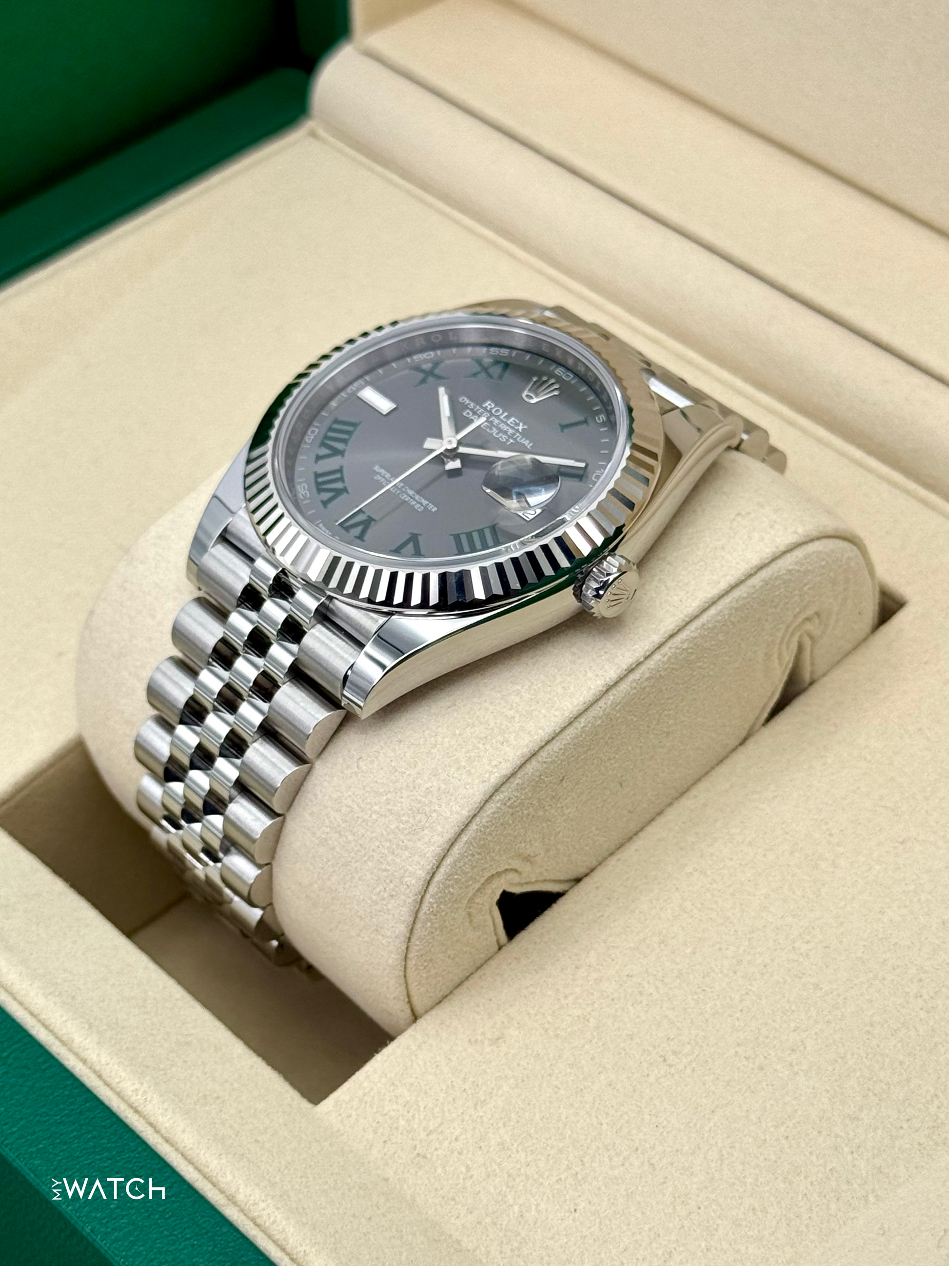 NEW 2025 Rolex Datejust 41mm 126334 Jubilee Wimbledon Dial - MyWatchLLC