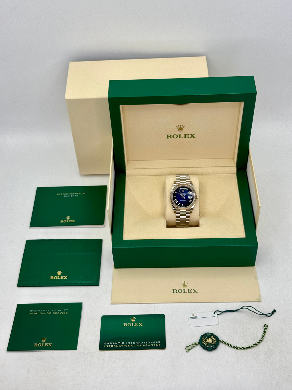 2024 Rolex Day-Date 40mm 228239 Presidential Blue Ombre Dial