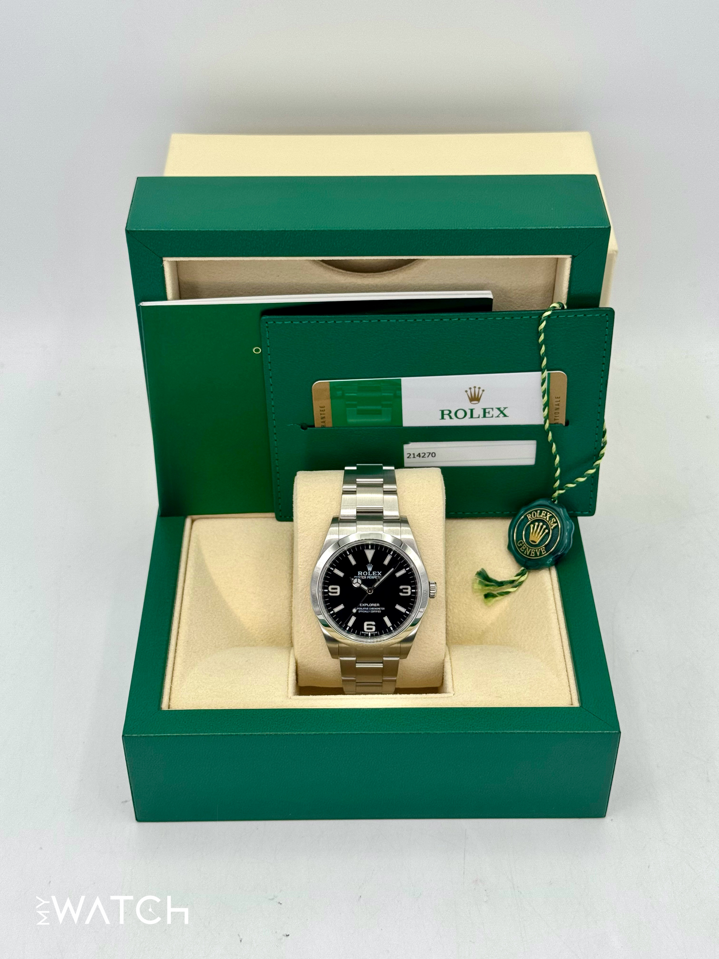 2020 Rolex Explorer 39mm 214270 Stainless Steel Black Dial