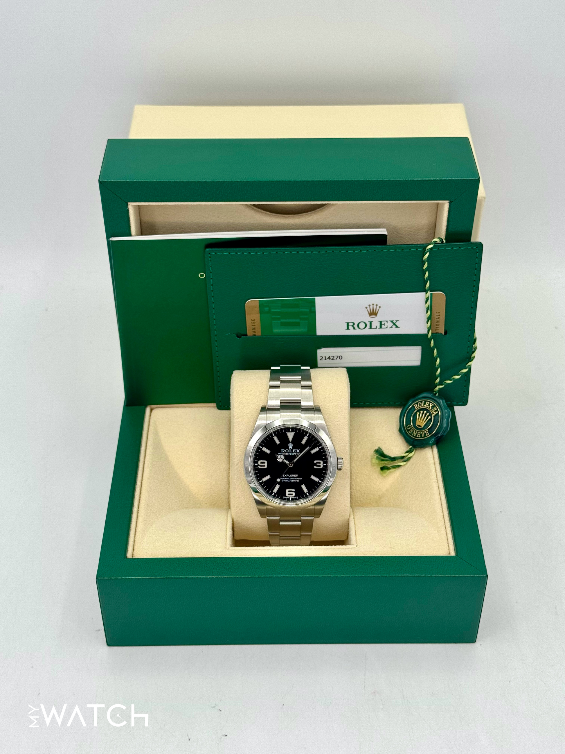 2020 Rolex Explorer 39mm 214270 Stainless Steel Black Dial - MyWatchLLC