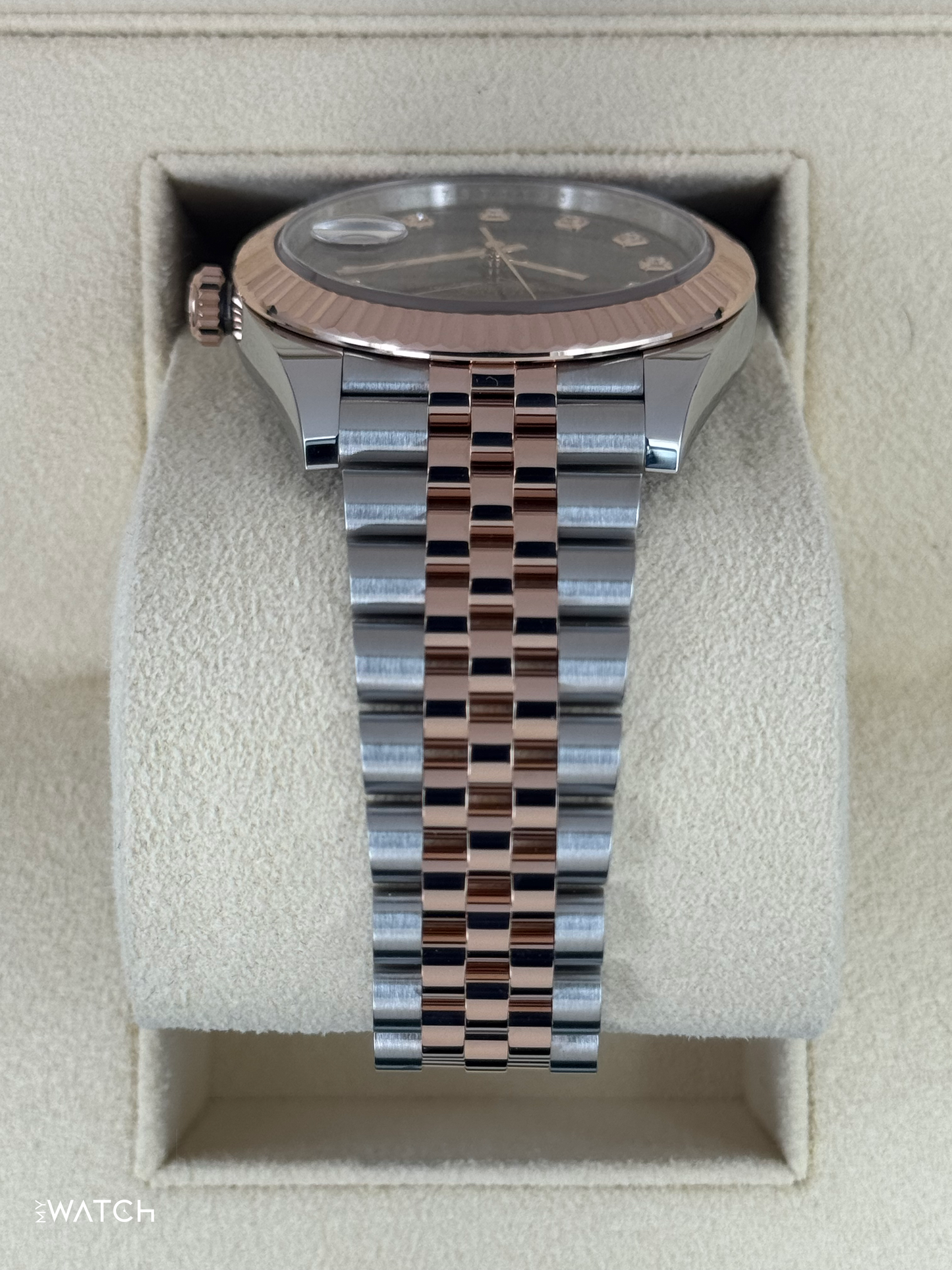 2023 Rolex Datejust 41mm 126331 Two-Tone Jubilee Chocolate Diamond Dial