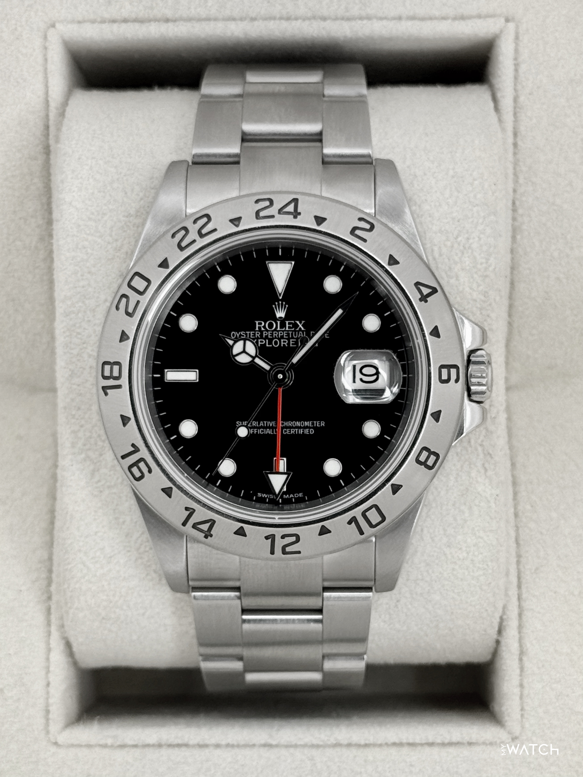 Rolex Explorer II 40mm 16570 Stainless Steel Black Dial - MyWatchLLC