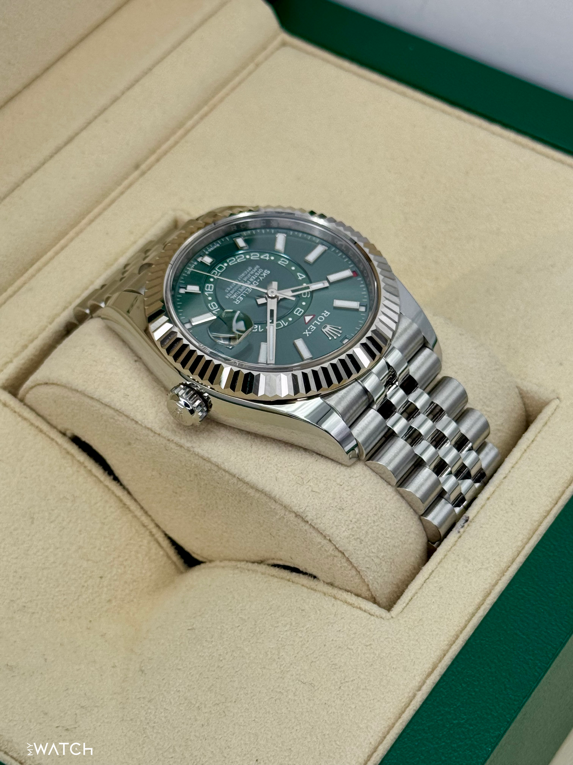 2024 Rolex Sky-Dweller 42mm 336934 Jubilee Green Dial - MyWatchLLC
