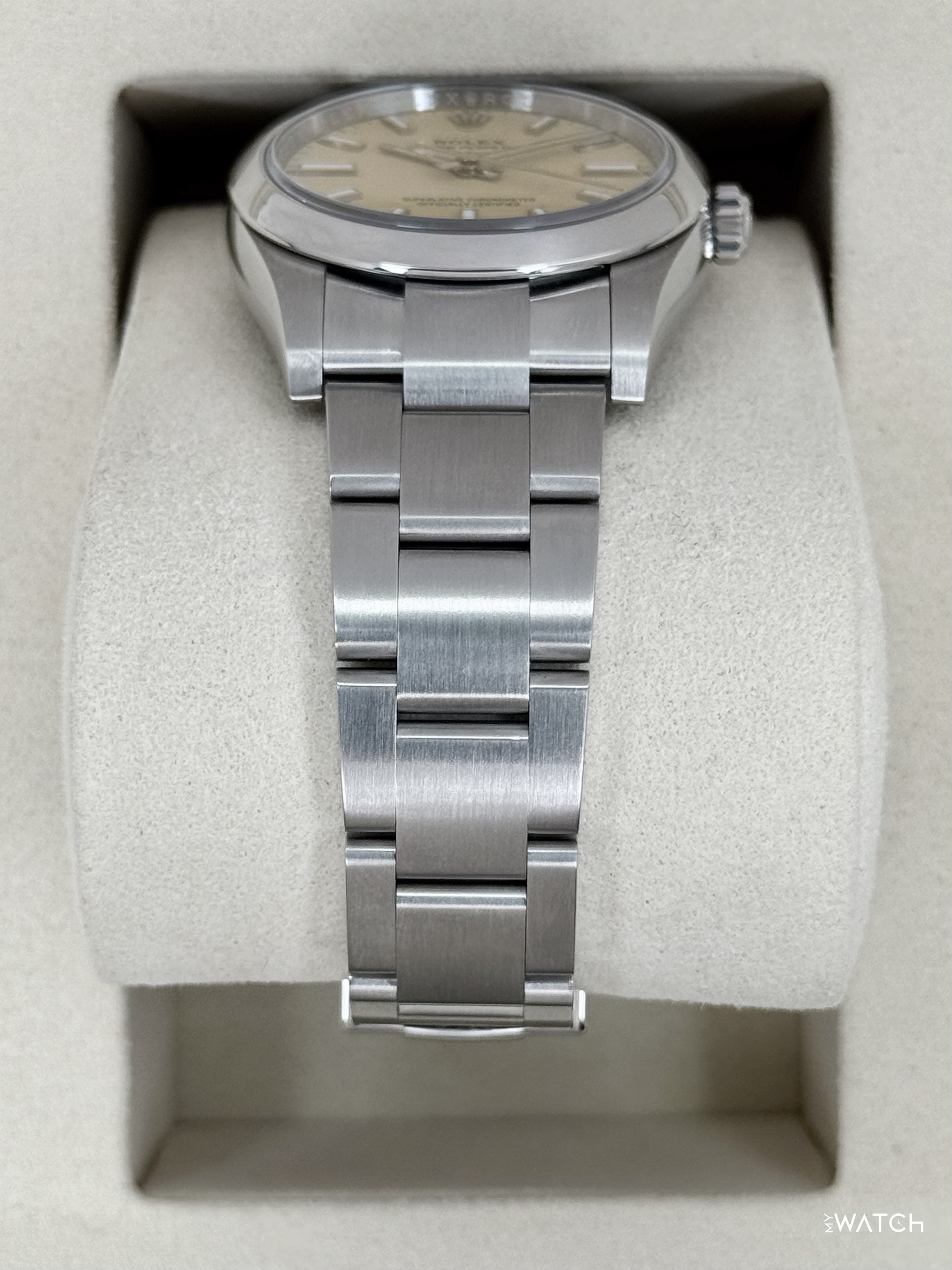 NEW 2026 Rolex Oyster Perpetual 34mm 124200 Stainless Steel Beige Dial - MyWatchLLC