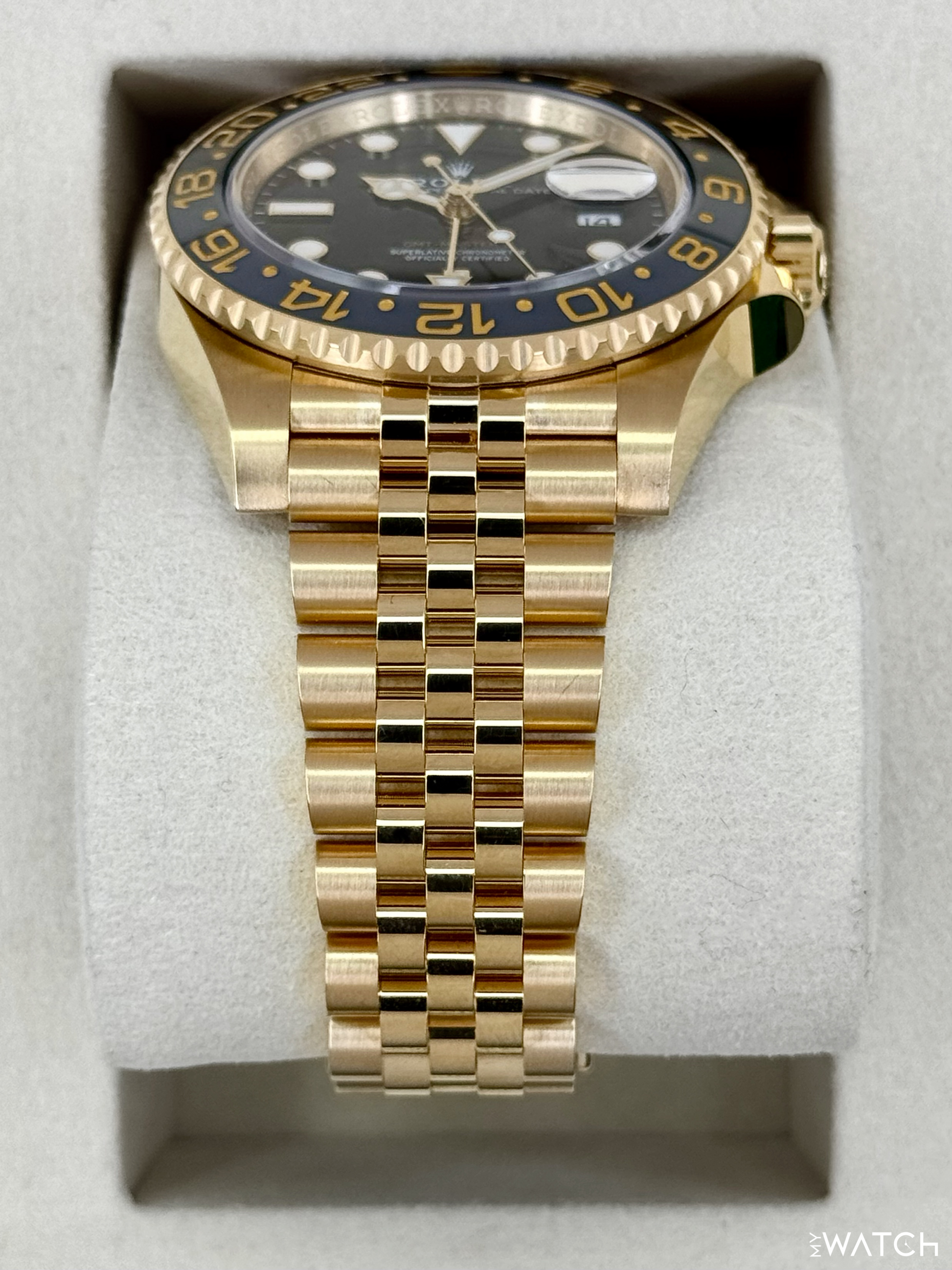 NEW 2026 Rolex GMT-Master II 40mm 126718GRNR Yellow Gold Jubilee Black Dial - MyWatchLLC