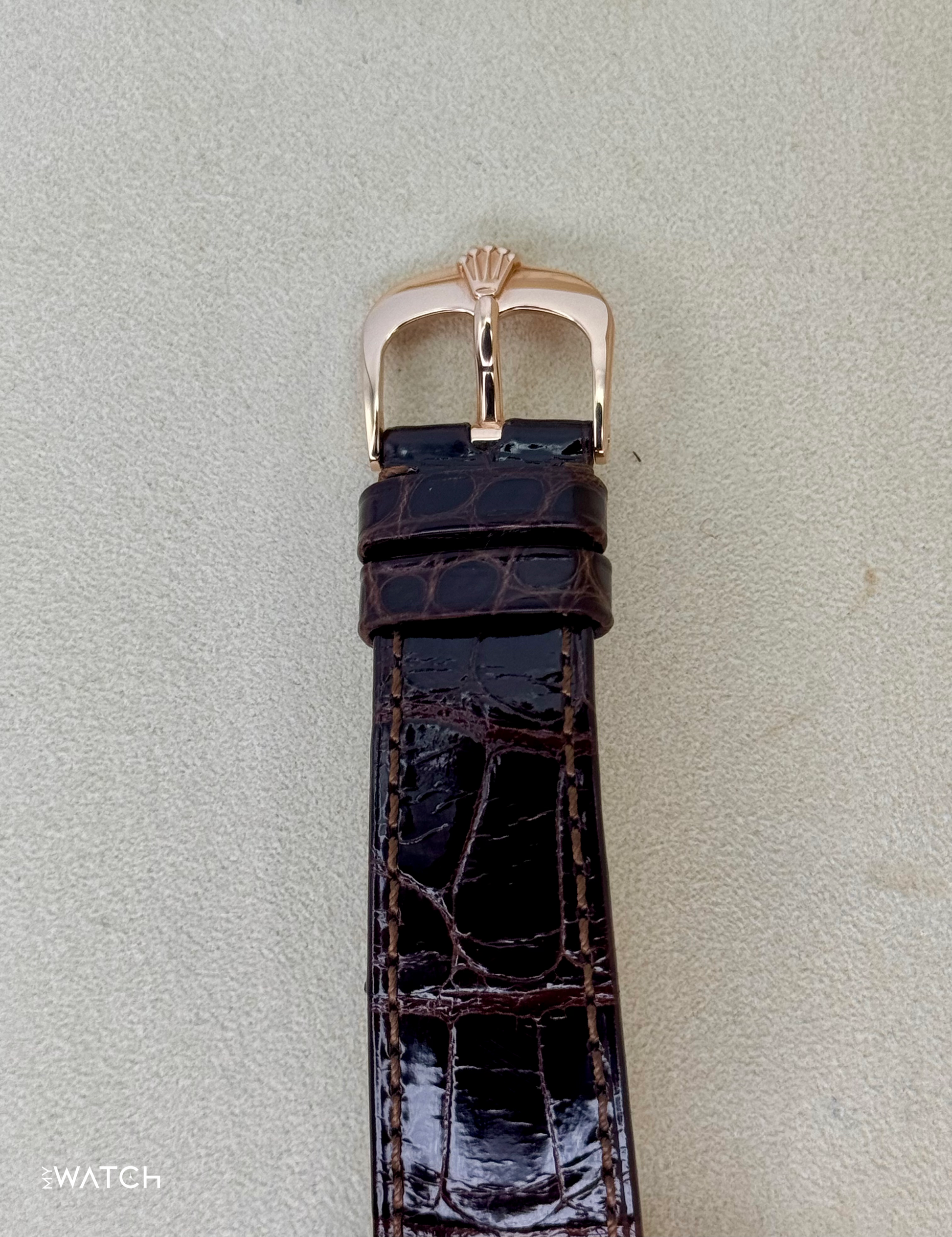 2020 Rolex Cellini Dual Time 39mm 50525 Rose Gold Brown Dial - MyWatchLLC