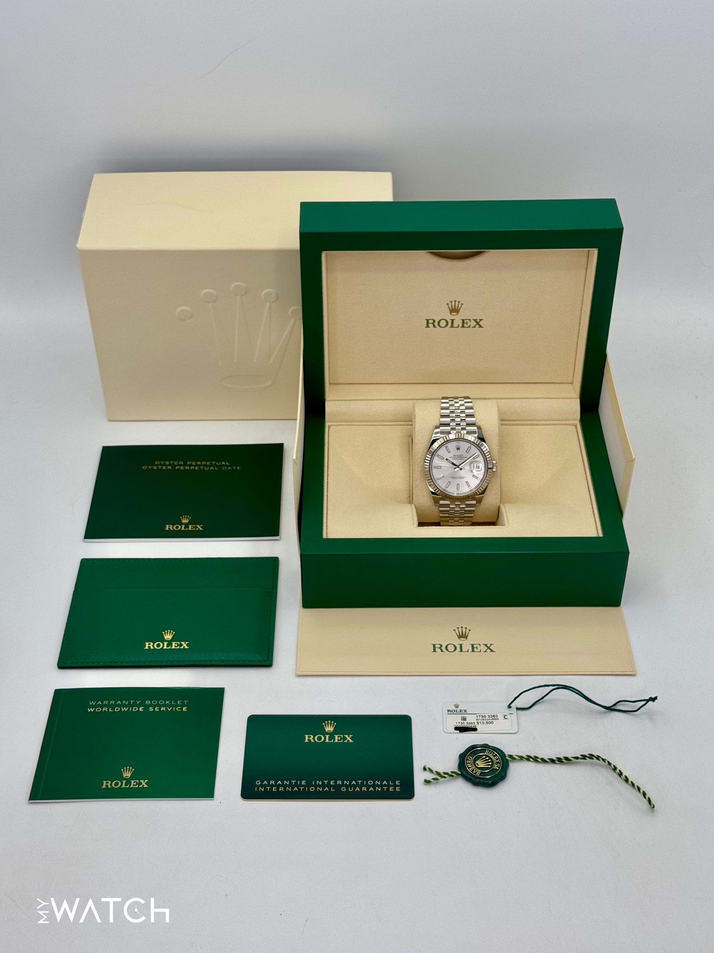 2023 Rolex Datejust 41mm 126334 Stainless Steel Jubilee Silver Dial