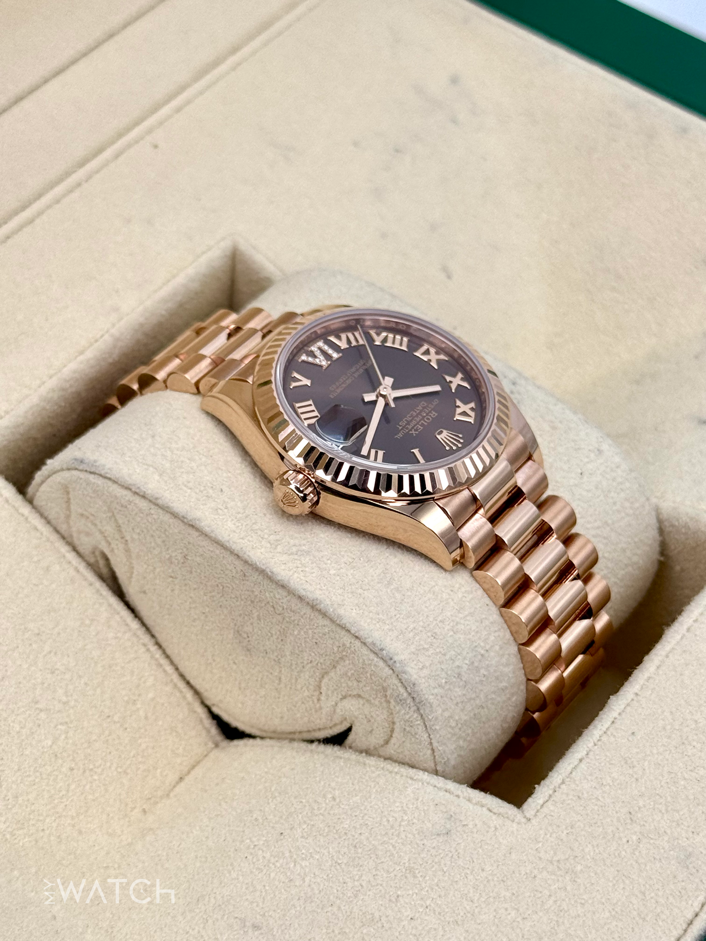 2022 Rolex Datejust 31mm 278275 Rose Gold Chocolate Dial