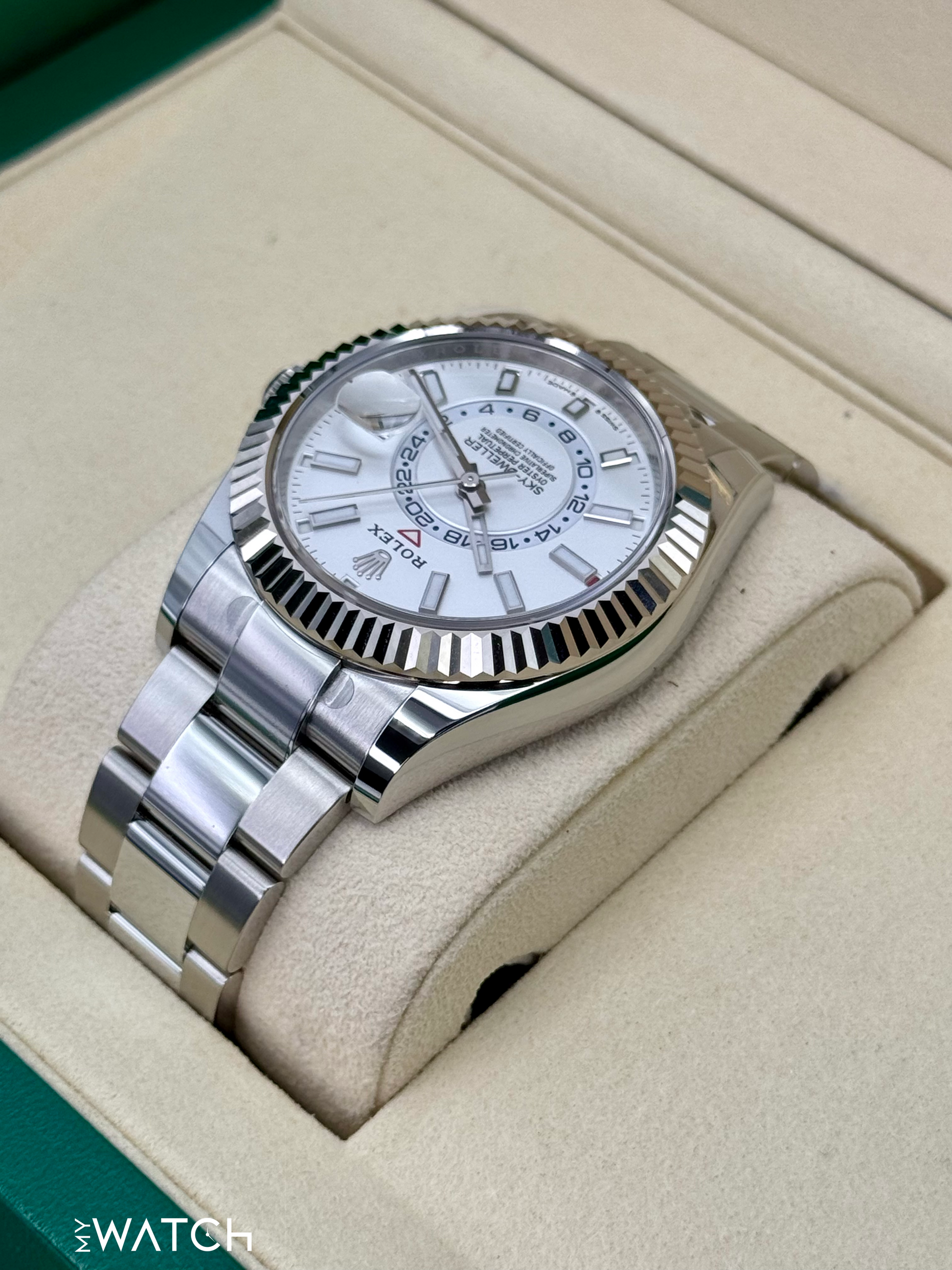 NEW 2025 Rolex Sky-Dweller 42mm 336934 Stainless Steel Oyster White Dial - MyWatchLLC