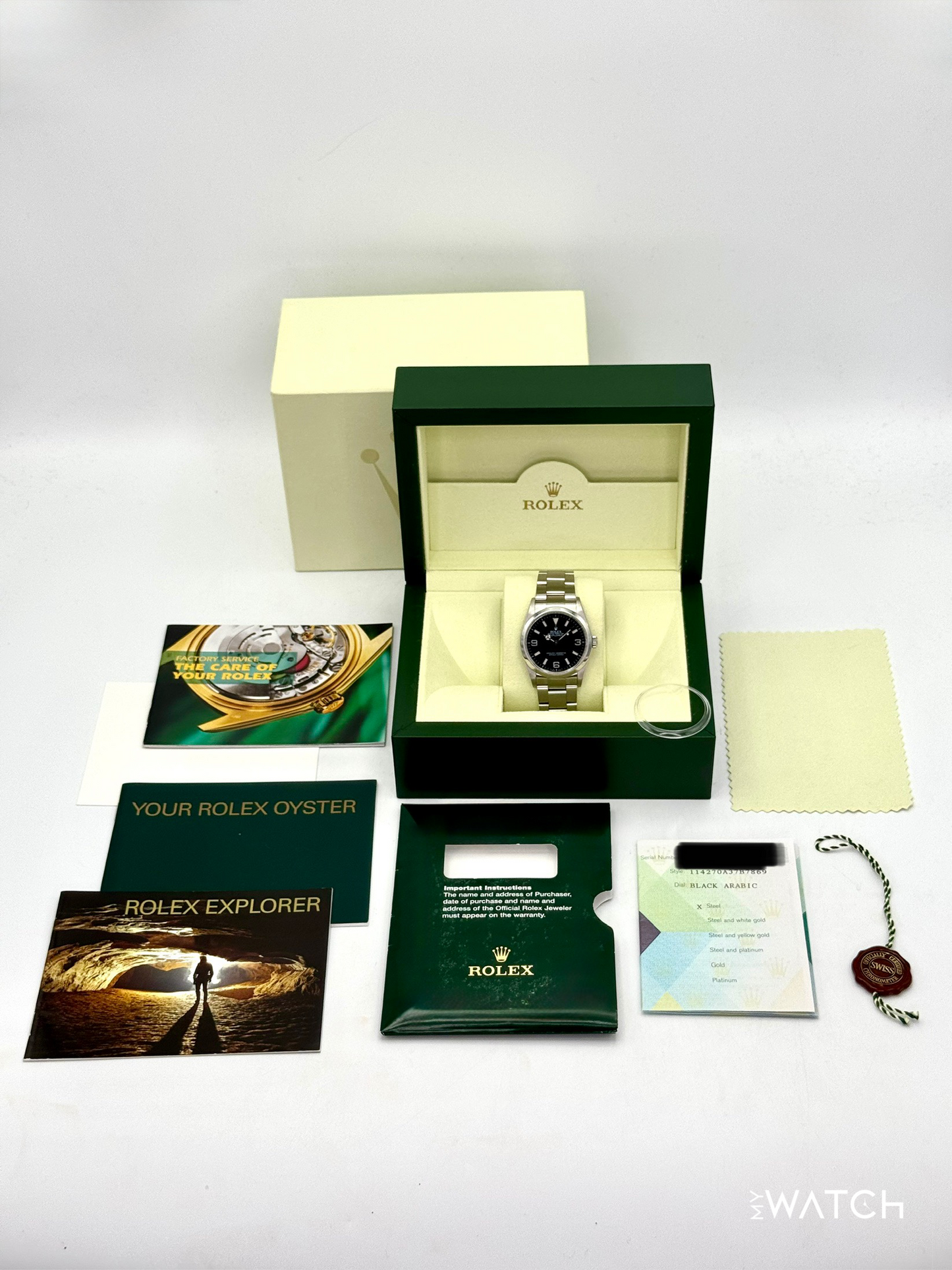 2005 Rolex Explorer 36mm 114270 Stainless Steel Black Dial