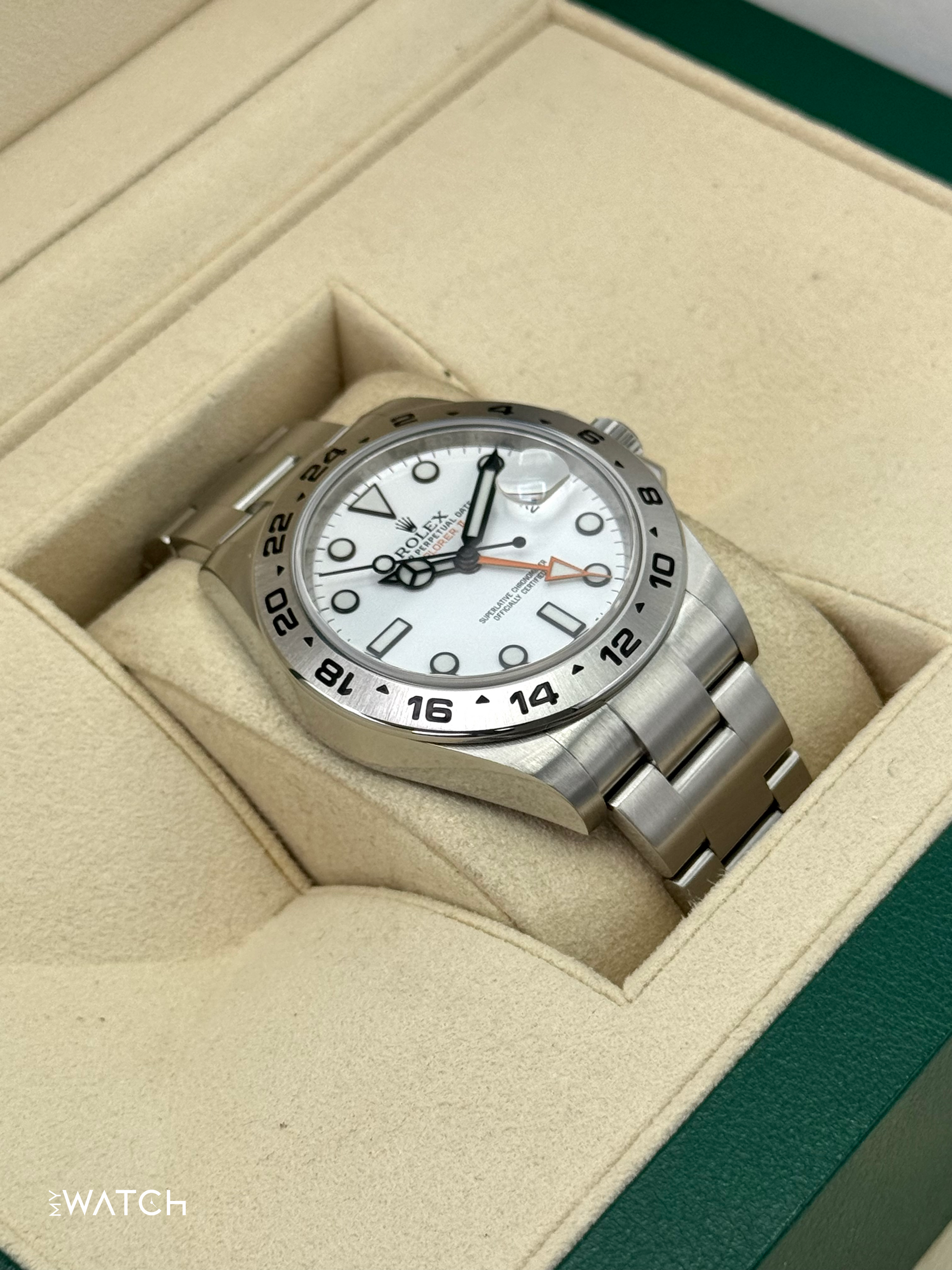 2016 Rolex Explorer II 42mm 216570 Polar White Dial - MyWatchLLC