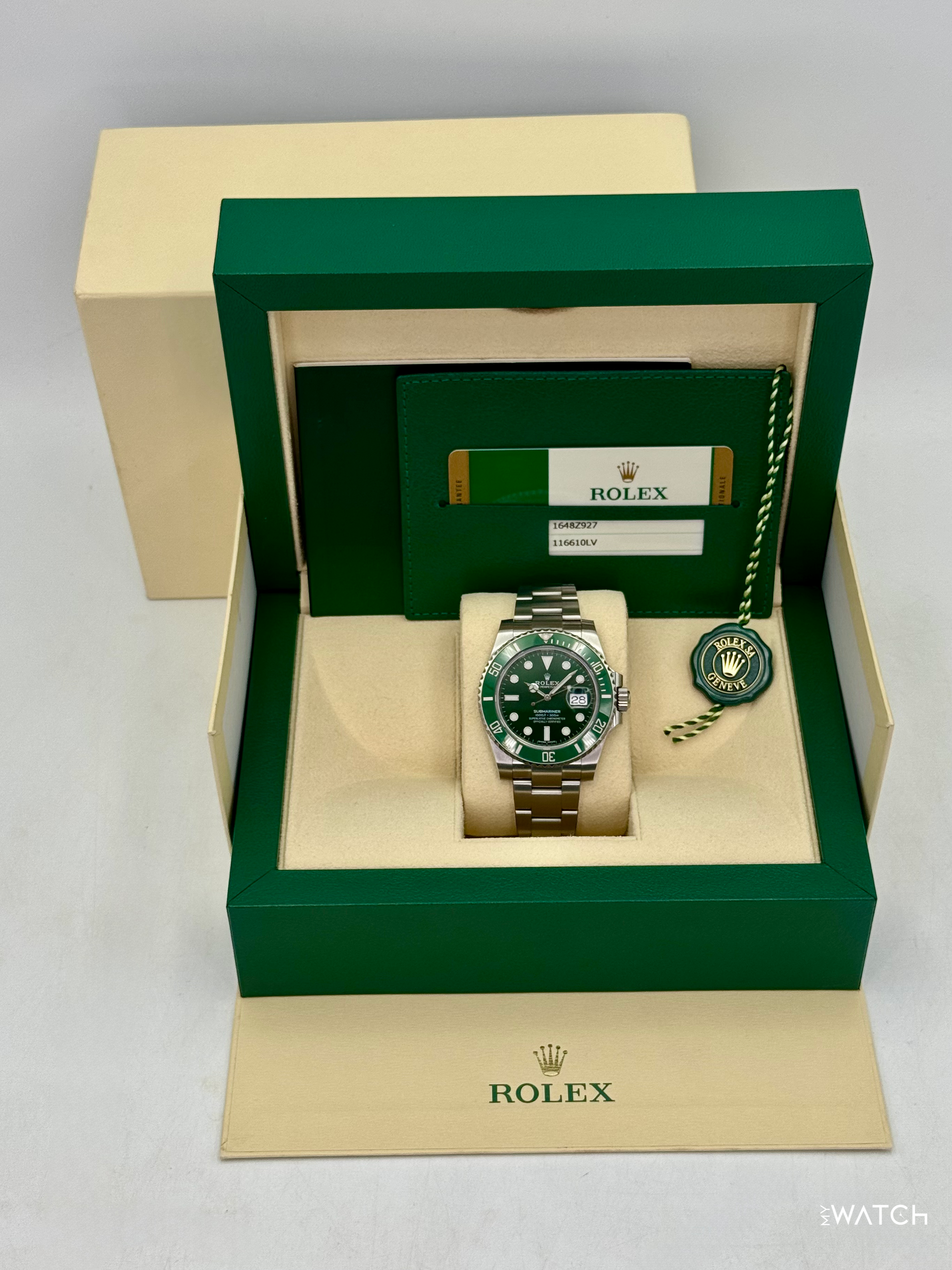 2018 Rolex Submariner “Hulk” 40mm 116610LV Green Dial - MyWatchLLC