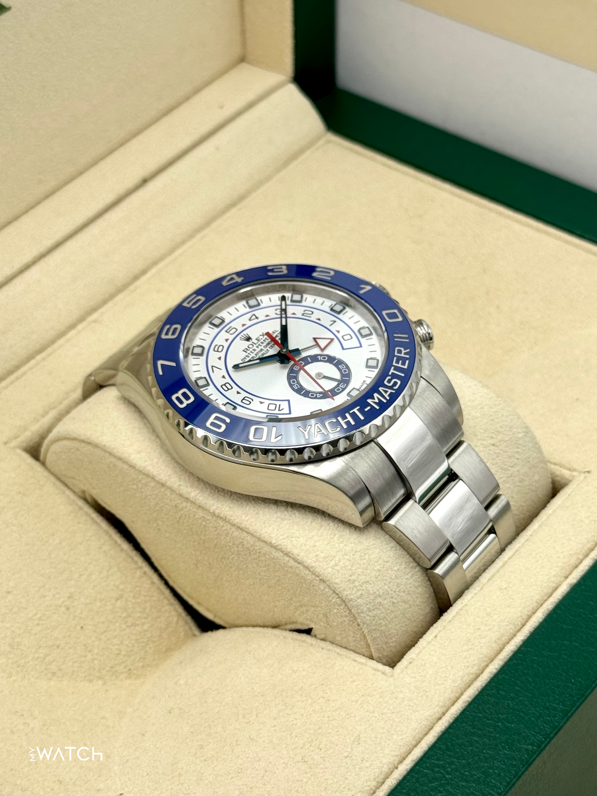 2016 Rolex Yacht-Master II 44mm 116680 Stainless Steel White Dial - MyWatchLLC