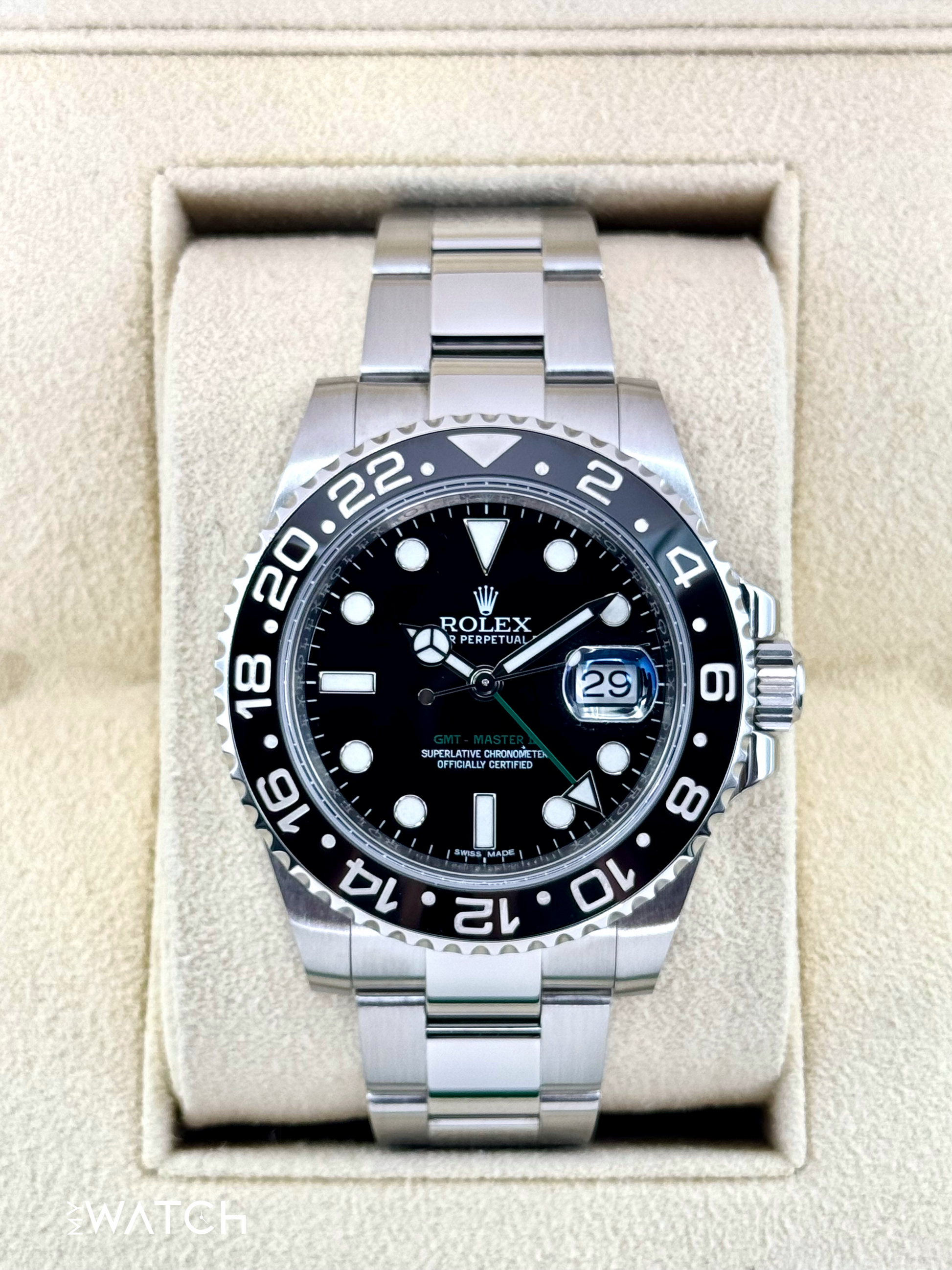 2014 Rolex GMT-Master II 40mm 116710LN Stainless Steel Black Dial - MyWatchLLC