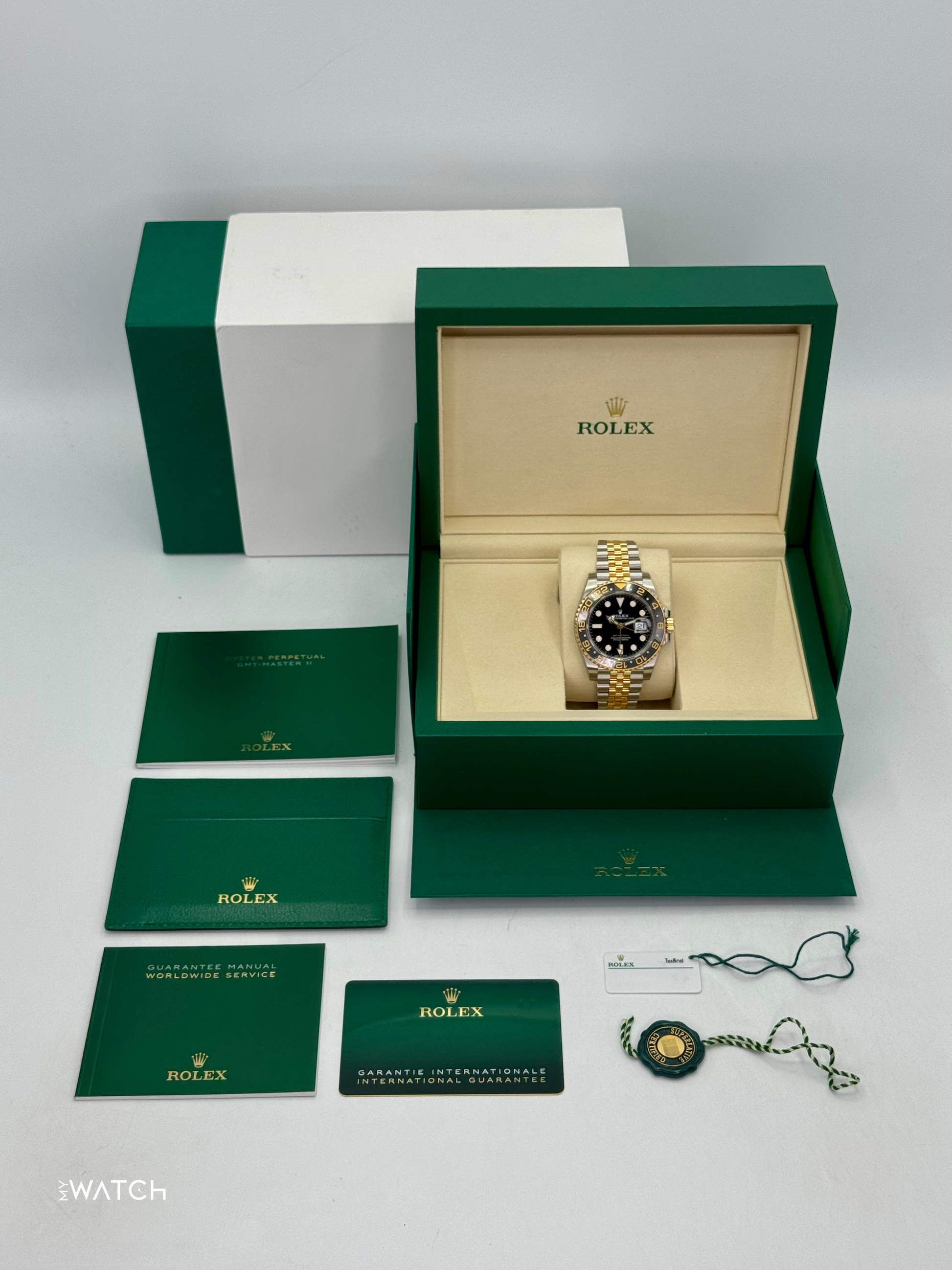 NEW 2025 Rolex GMT-Master II 40mm 126713GRNR Two-Tone Jubilee (STICKERED) - MyWatchLLC