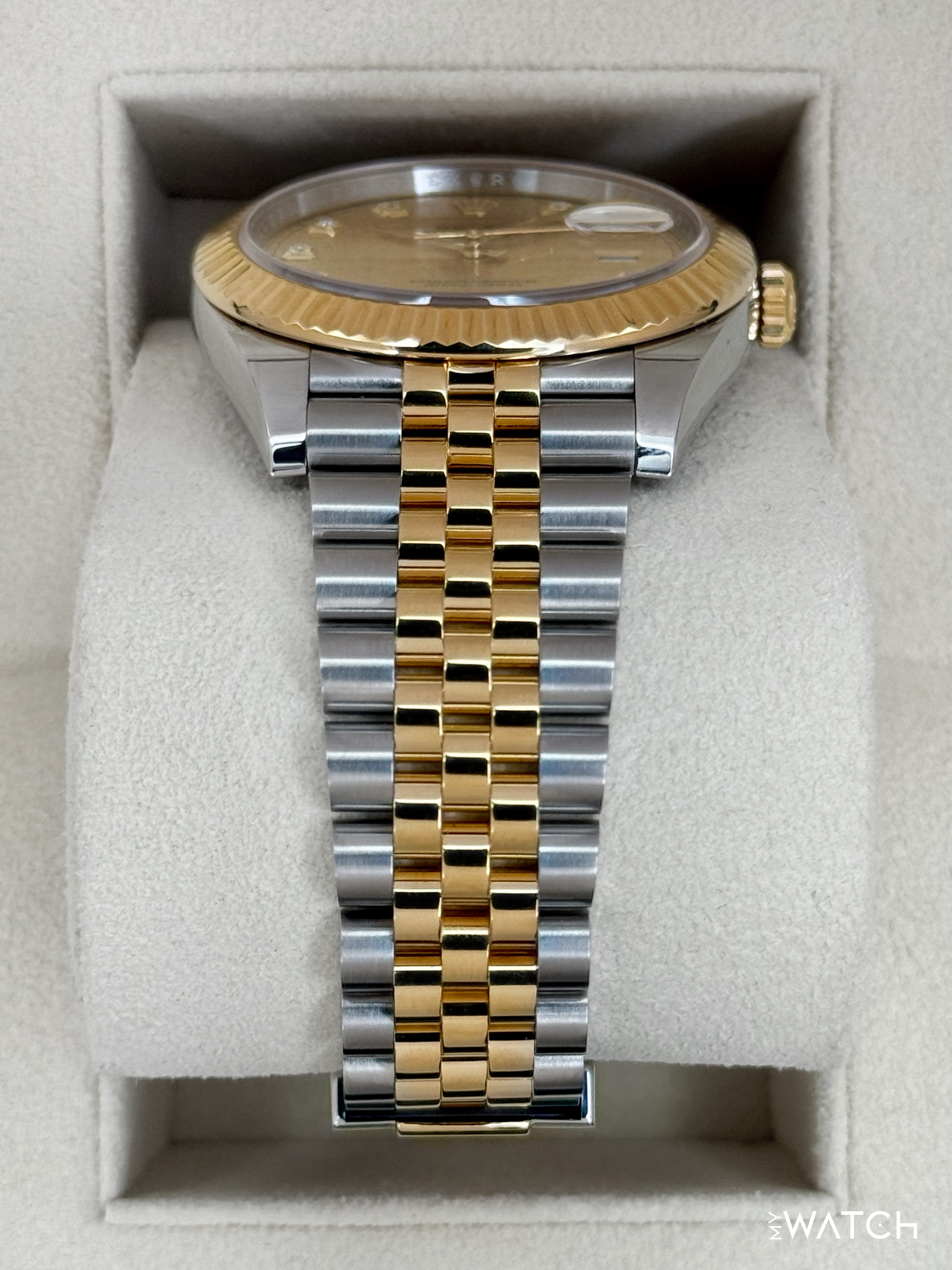 2023 Rolex Datejust 41mm 126333 Two-Tone Jubilee Champagne Diamond Dial - MyWatchLLC