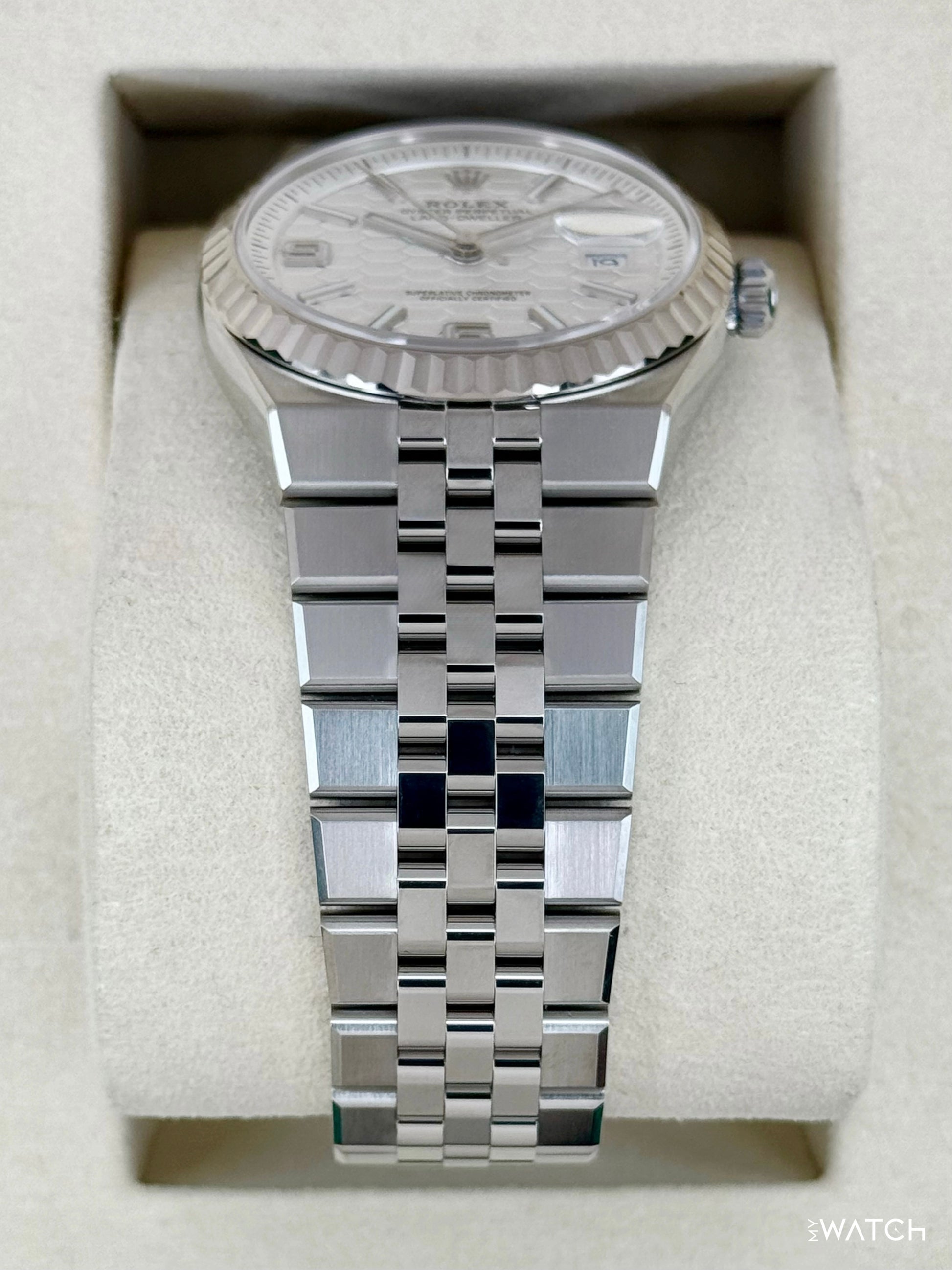 NEW 2026 Rolex Land-Dweller 36mm 127234 Stainless Steel Flat Jubilee White Dial - MyWatchLLC