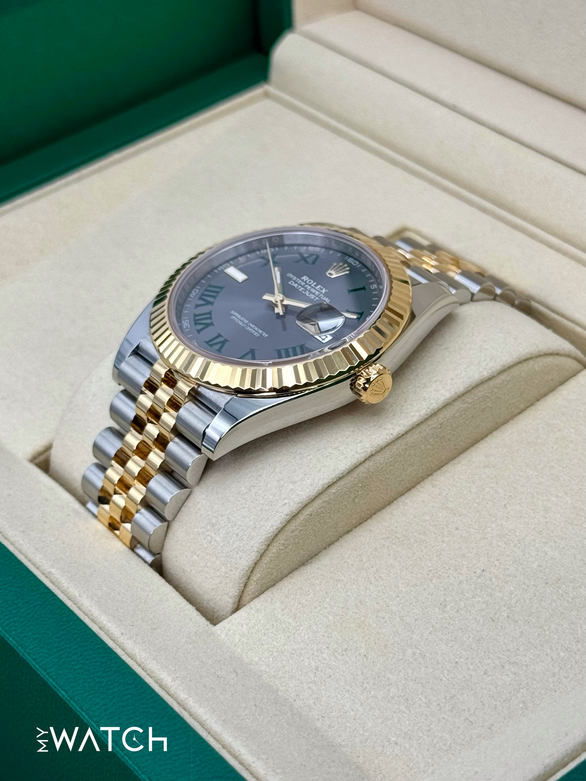 NEW 2025 Rolex Datejust 41mm 126333 Two-Tone Jubilee Wimbledon Dial - MyWatchLLC