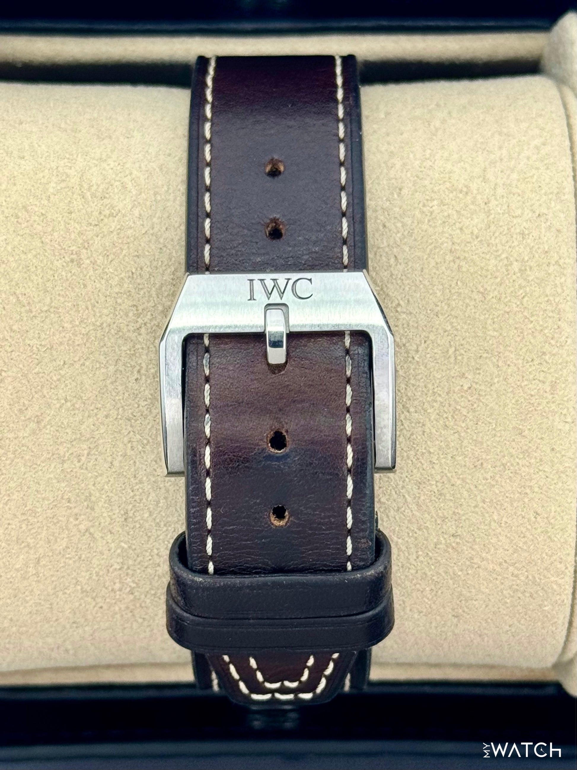 2025 IWC Pilot's Watch Chronograph 43mm IW378005 Steel Green Dial - MyWatchLLC