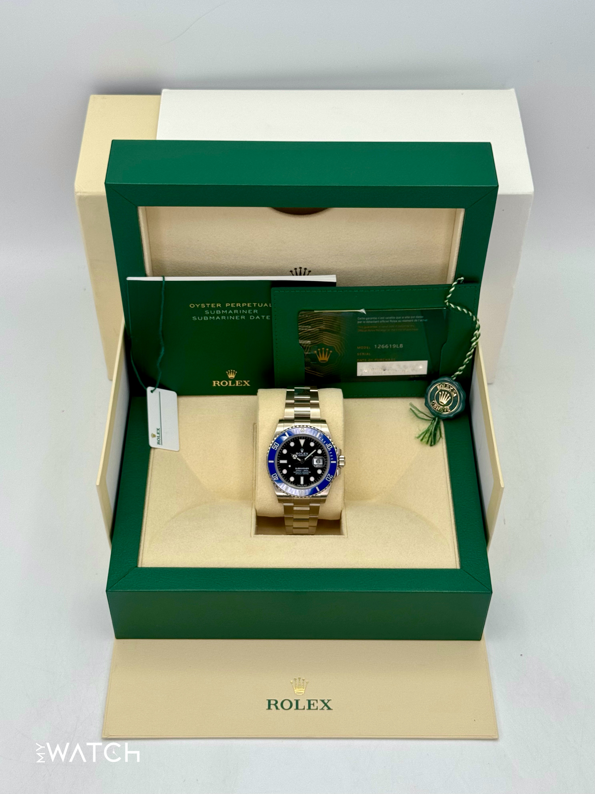 NEW 2025 Rolex Submariner “Cookie Monster ” 41mm 126619LB White Gold Black Dial - MyWatchLLC